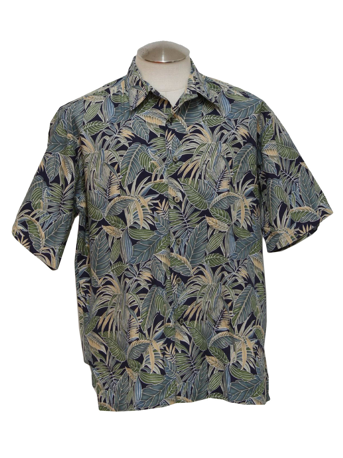 1980s Vintage Hawaiian Shirt: 80s -Cooke Street Honolulu- Mens celadon ...
