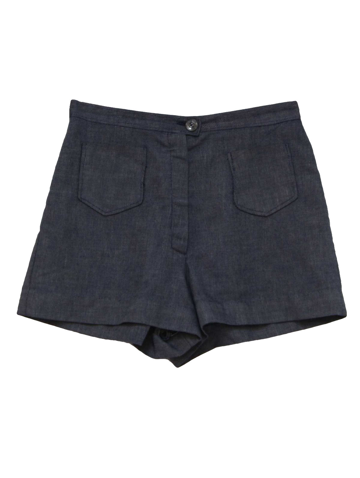 Vintage Missing Label 1970s Shorts: 70s -Missing Label- Womens blue and ...