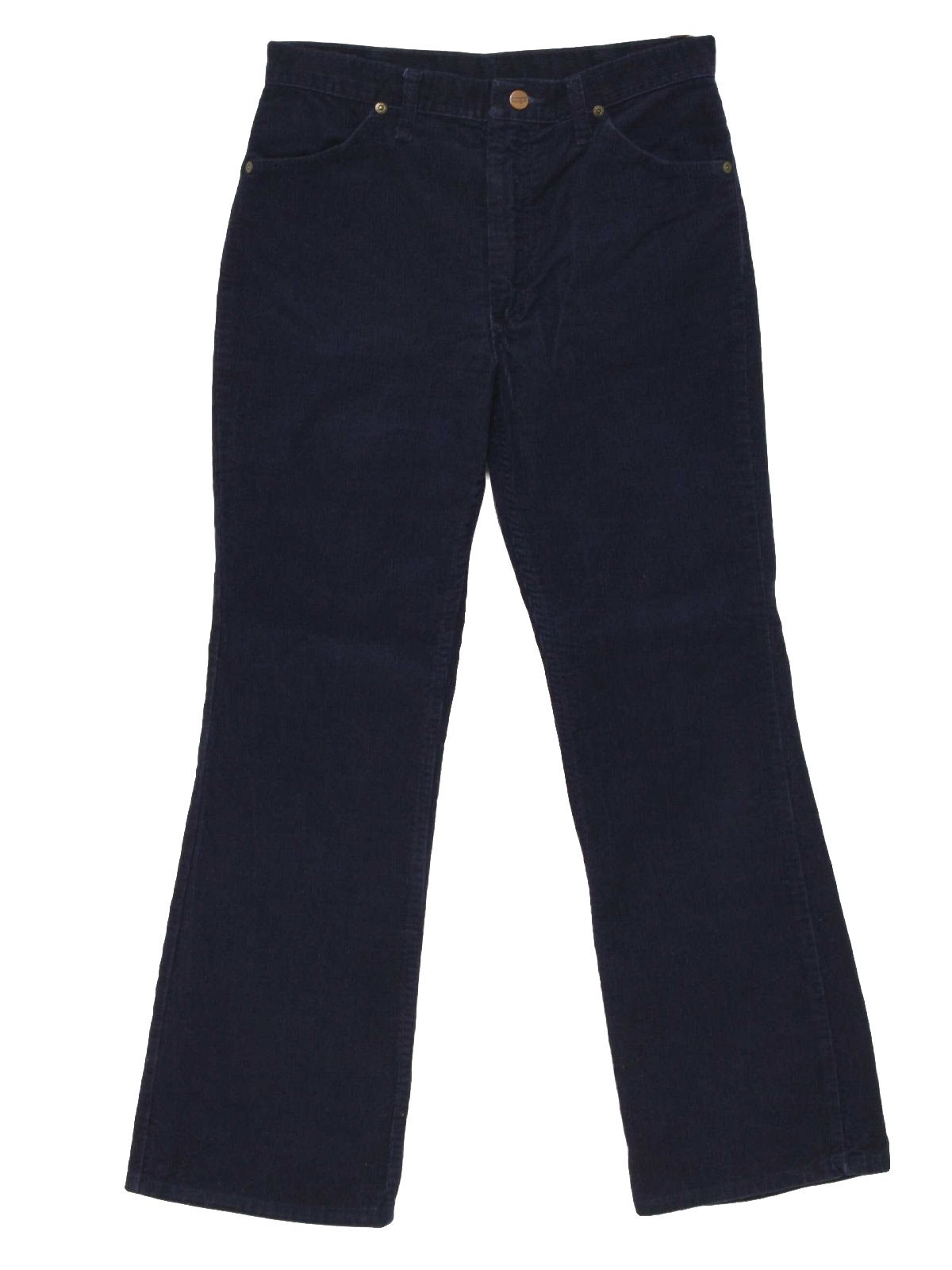 1970's Retro Pants: 70s -Wrangler- Mens navy blue cotton corduroy ...