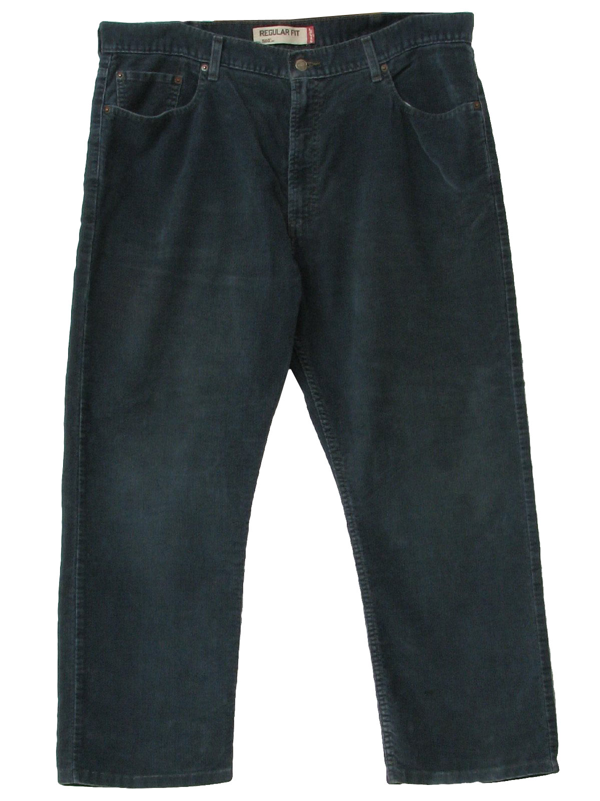 1990's Retro Pants: 90s -Levis 505- Mens slate blue cotton corduroy ...