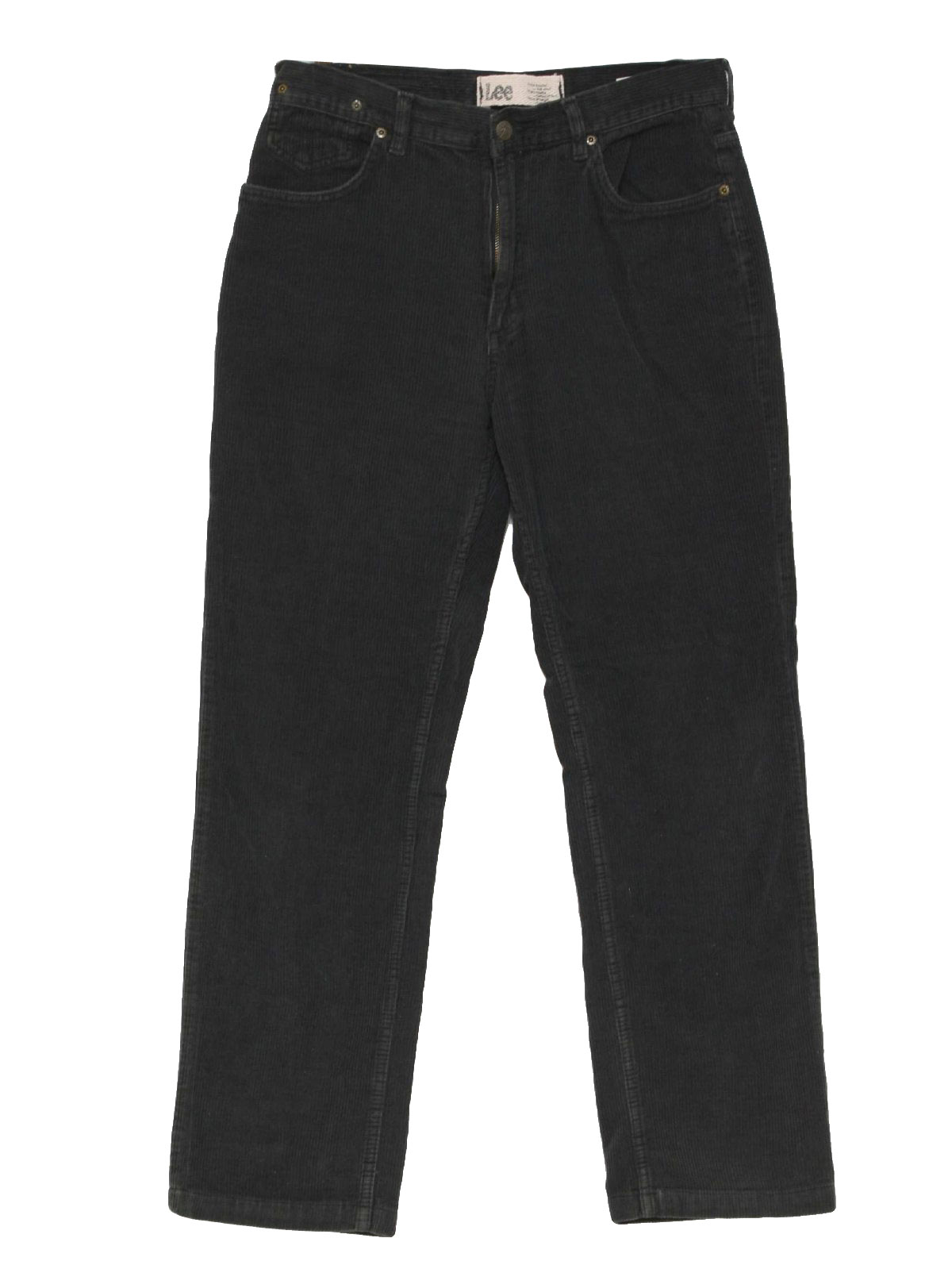 Retro 1990s Pants: 90s -Lee- Mens dark grey cotton wide wale corduroy ...