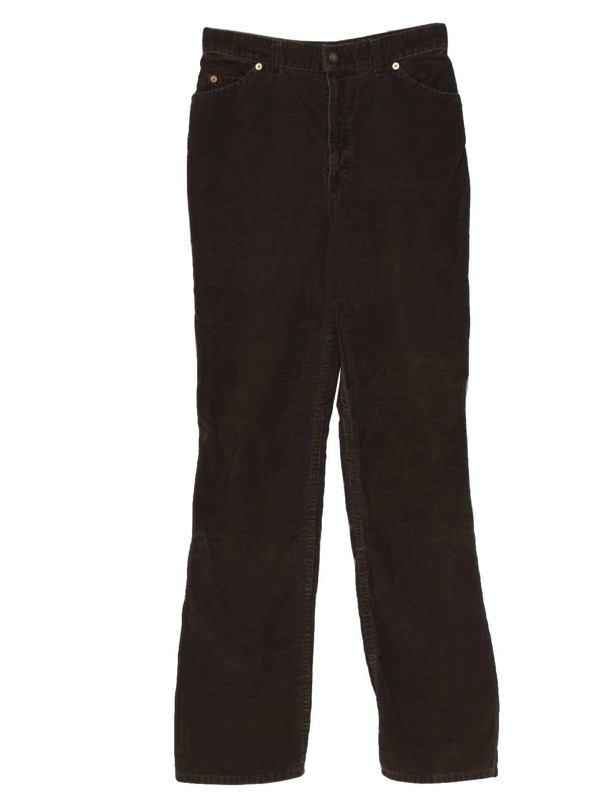 1980's Retro Pants: 80s -Levis- Womens dark brown cotton corduroy ...
