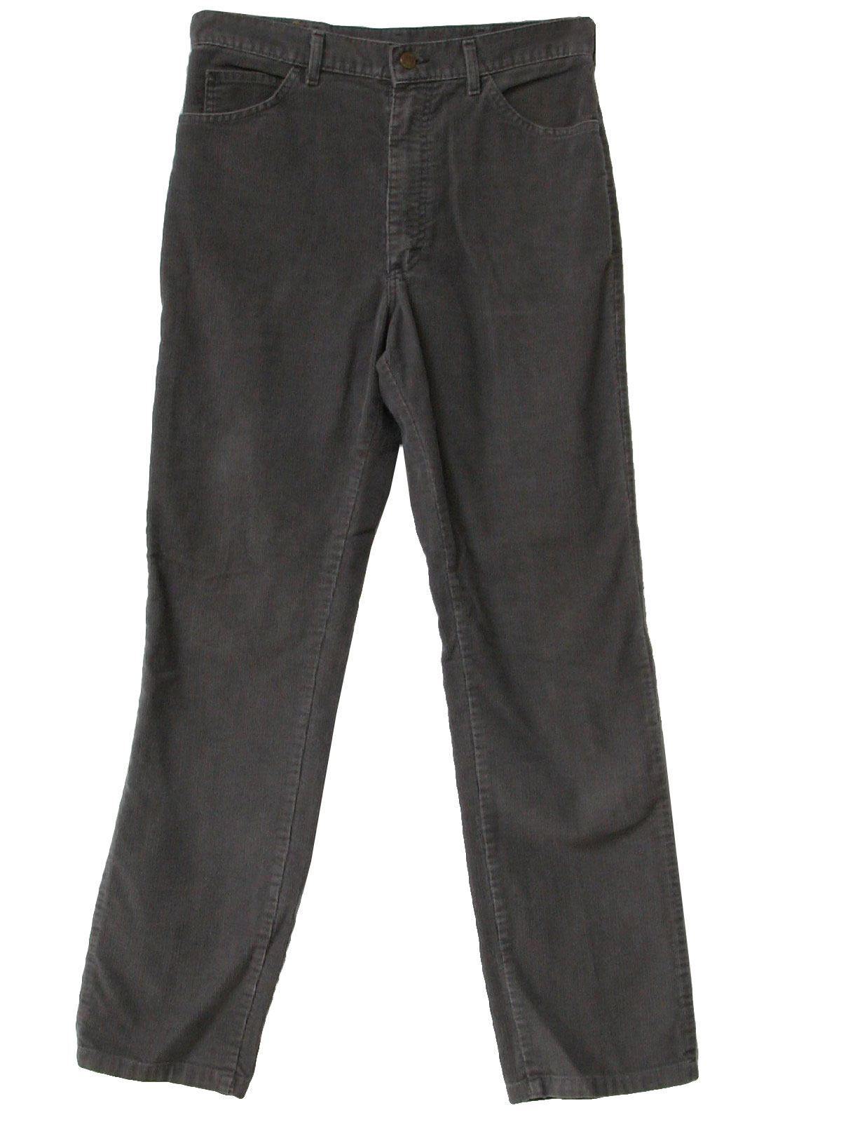Vintage Lee 80's Pants: 80s -Lee- Mens grey cotton corduroy straight ...
