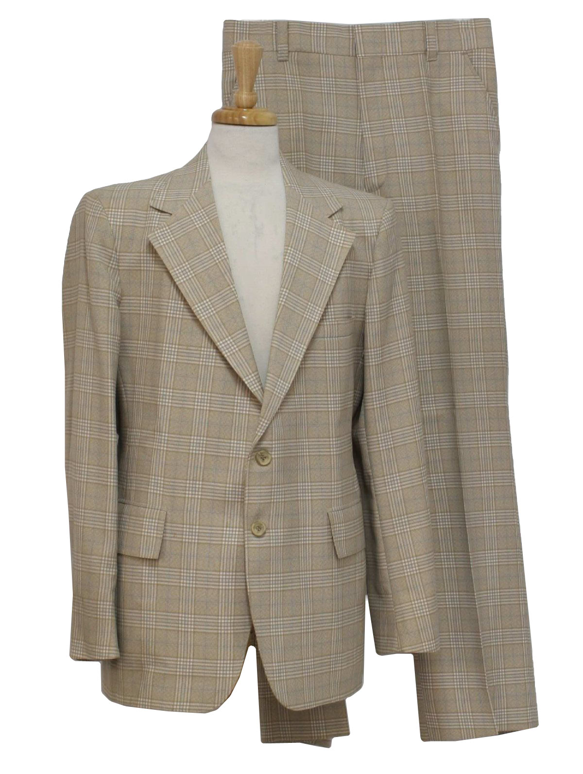 1970's Retro Disco Suit: 70s -JCPenney- Mens polyester windowpane plaid ...