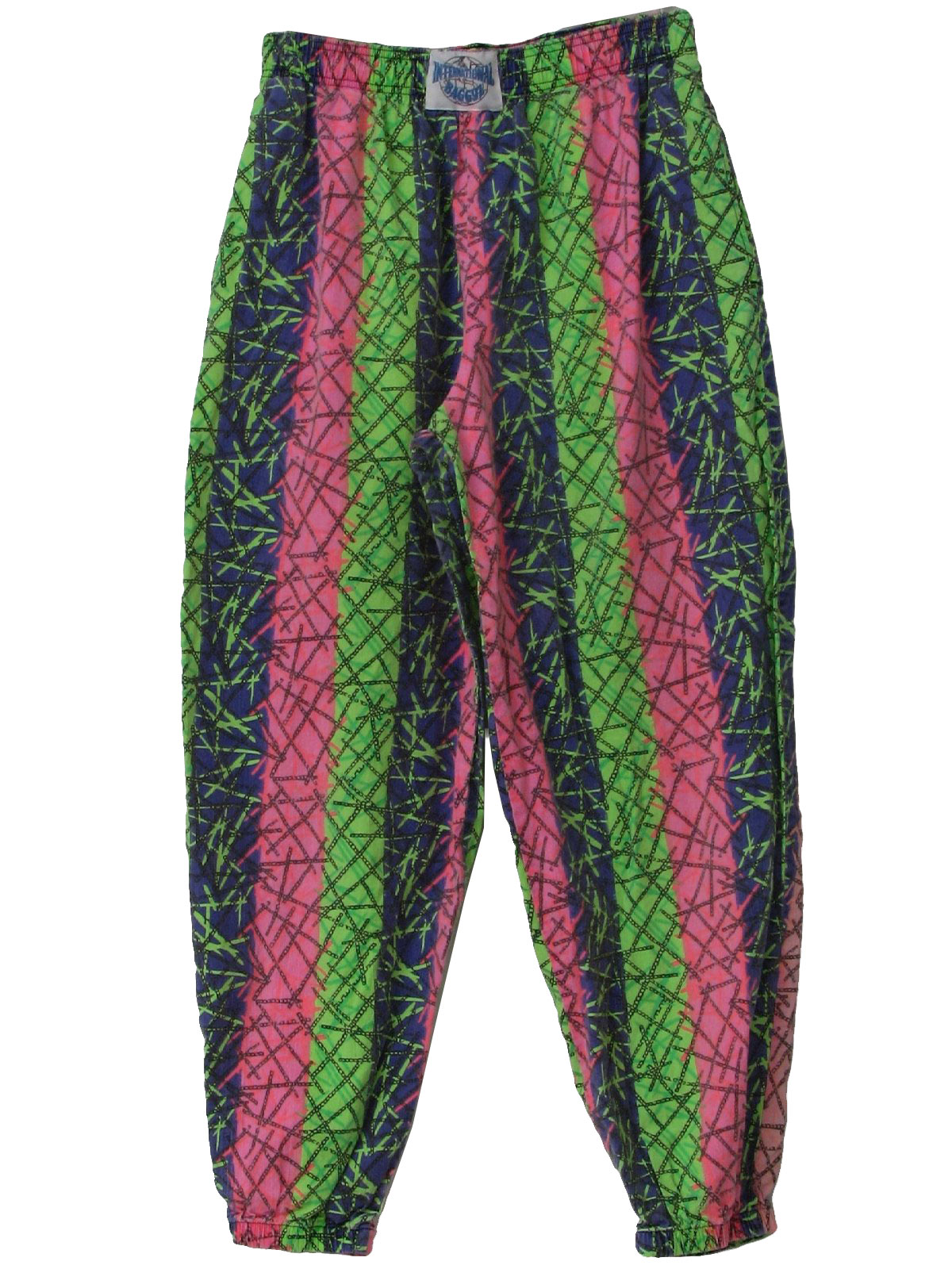 1980's Retro Pants: 80s -International Baggyz- Mens neon green, hot ...