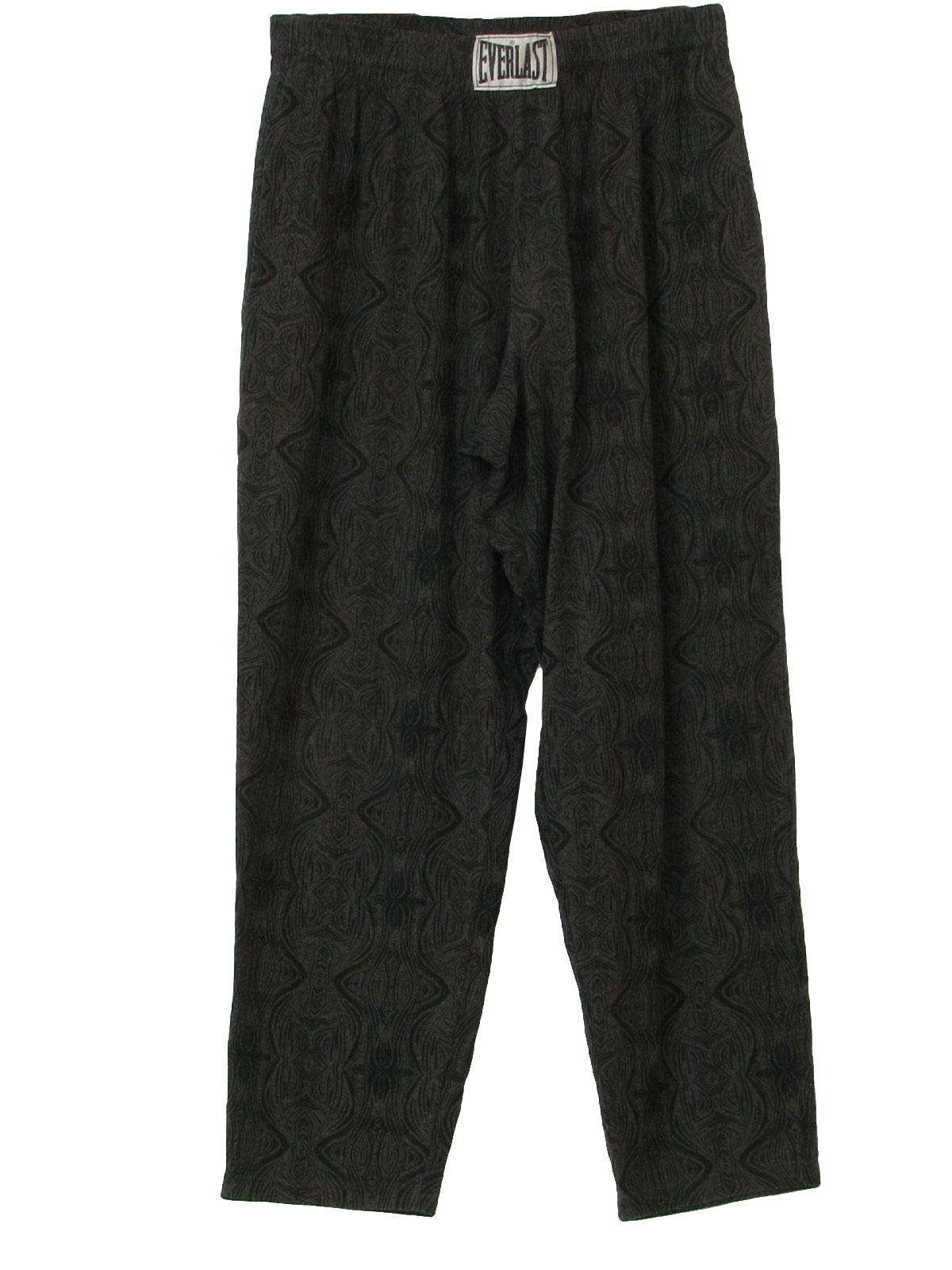 Vintage Everlast Eighties Pants: 80s -Everlast- Mens black and grey ...
