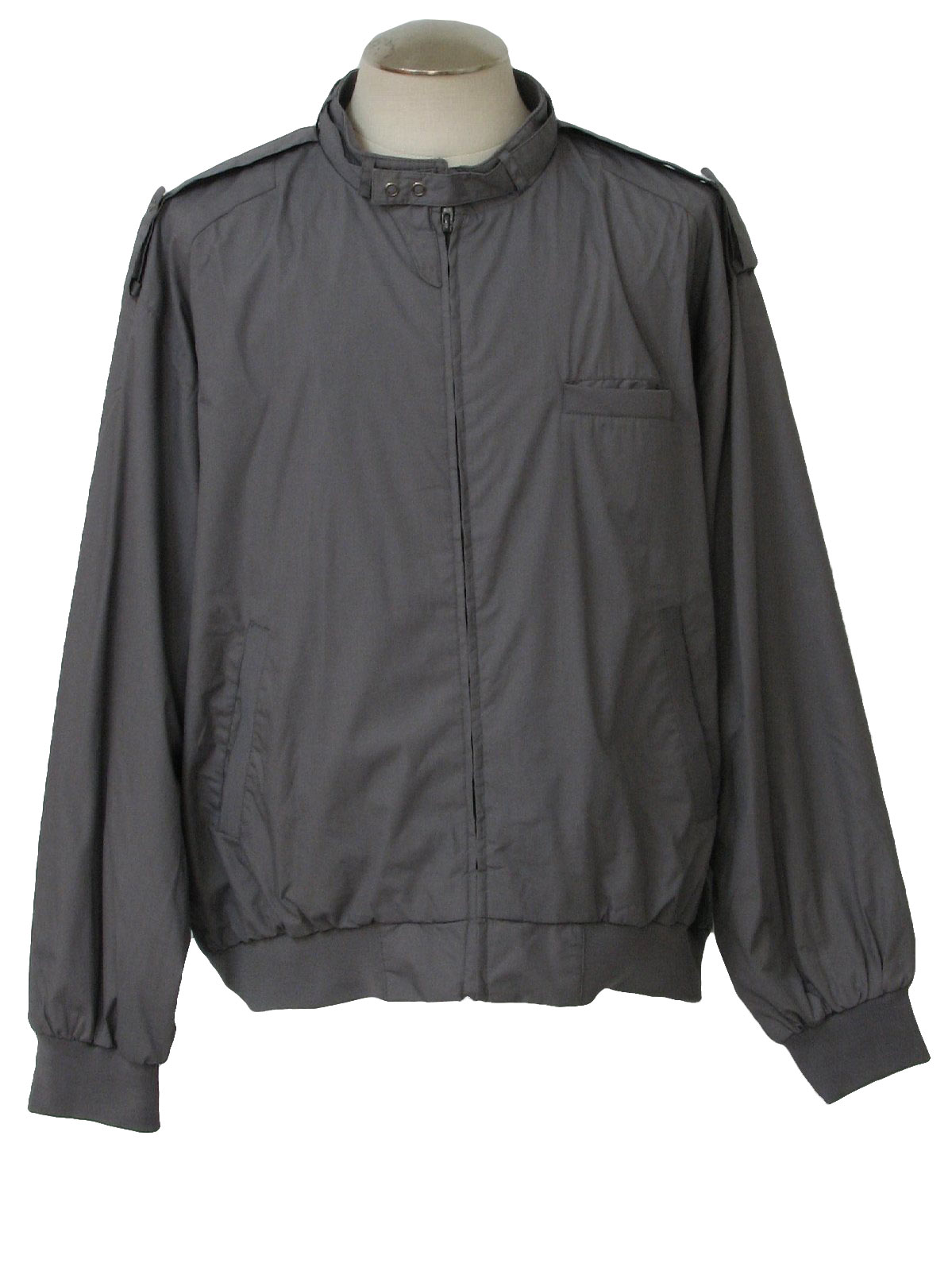 Eighties Towncraft Jacket: 80s -Towncraft- Mens grey cotton and ...
