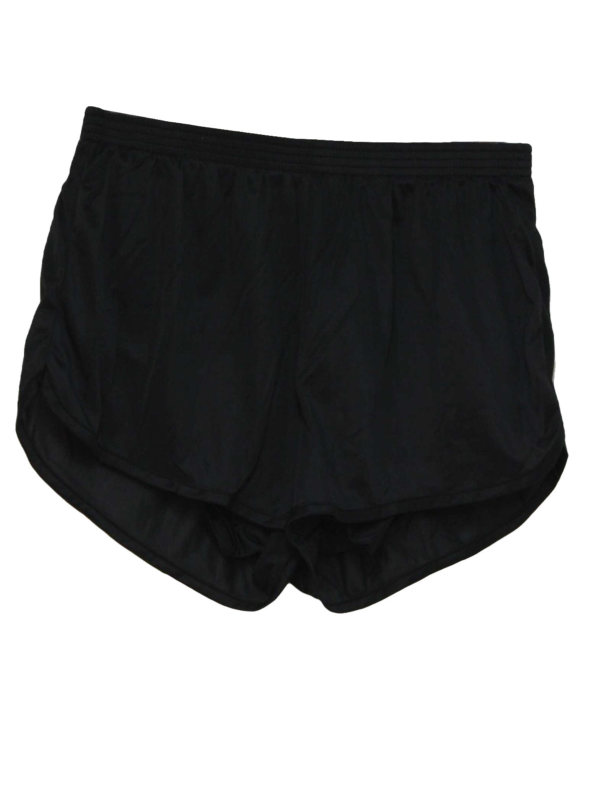 80s Retro Shorts: 80s -Soffe- Mens black nylon elastic waist totally ...