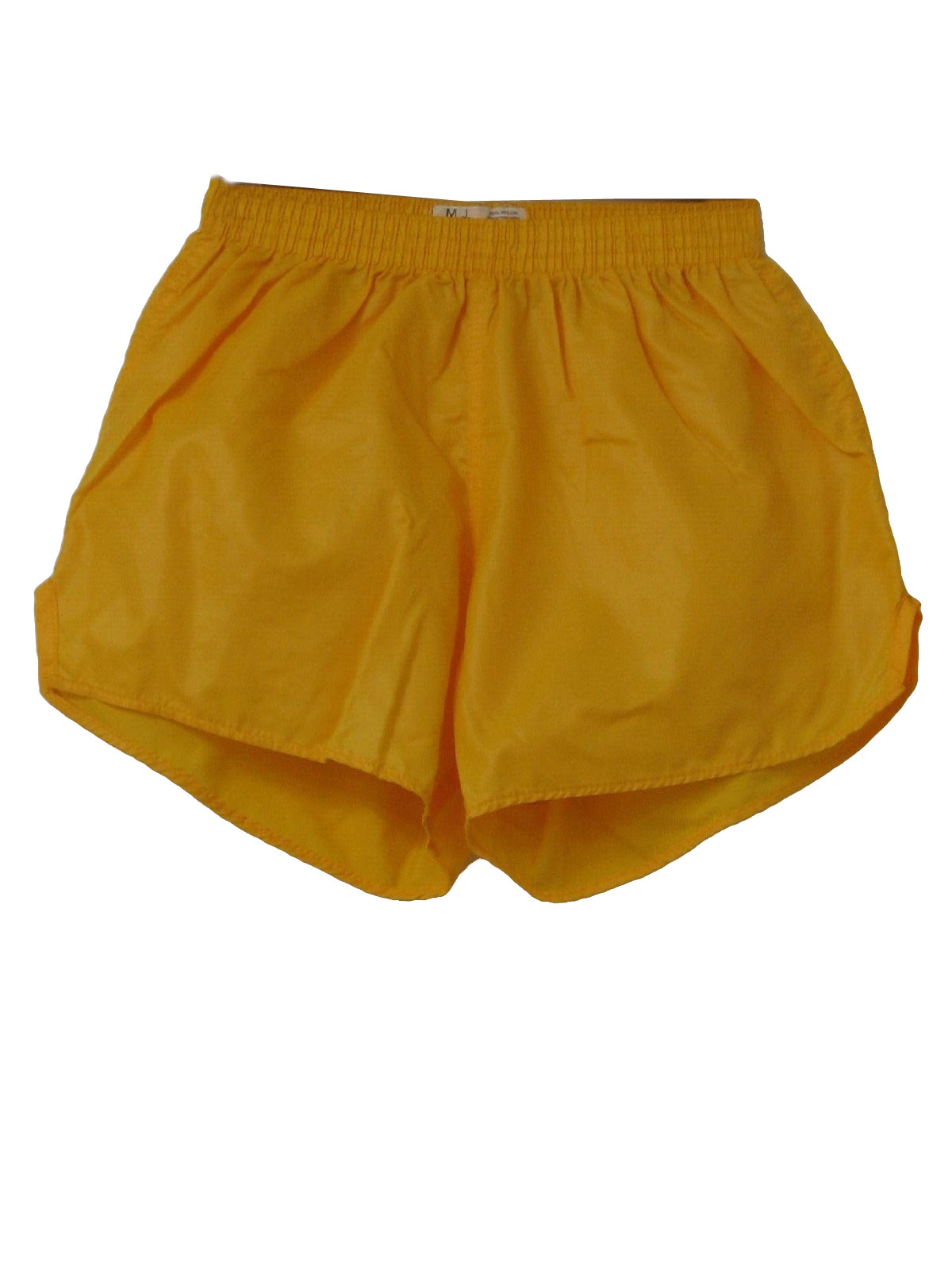 80's Soffe Shorts: 80s -Soffe- Mens bright yellow shiny nylon single ...
