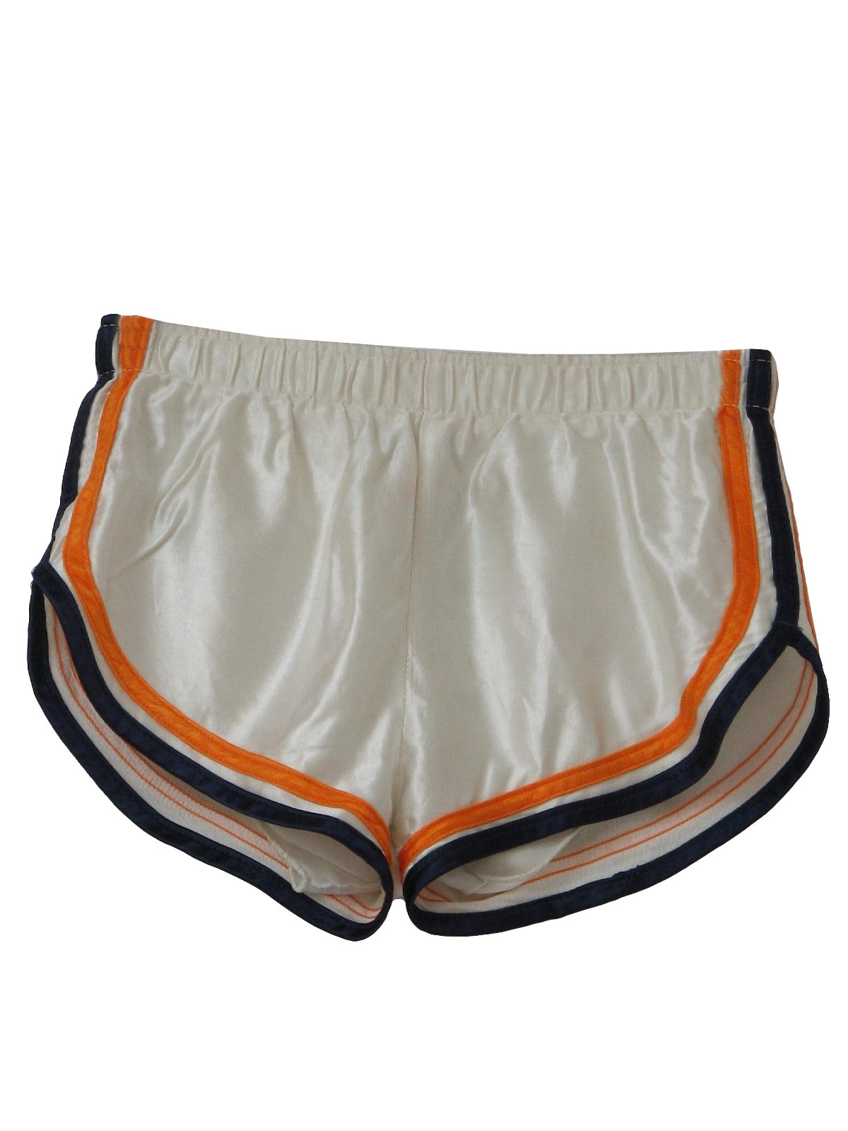 70s Shorts Care Label 70s Care Label Mens white blue and