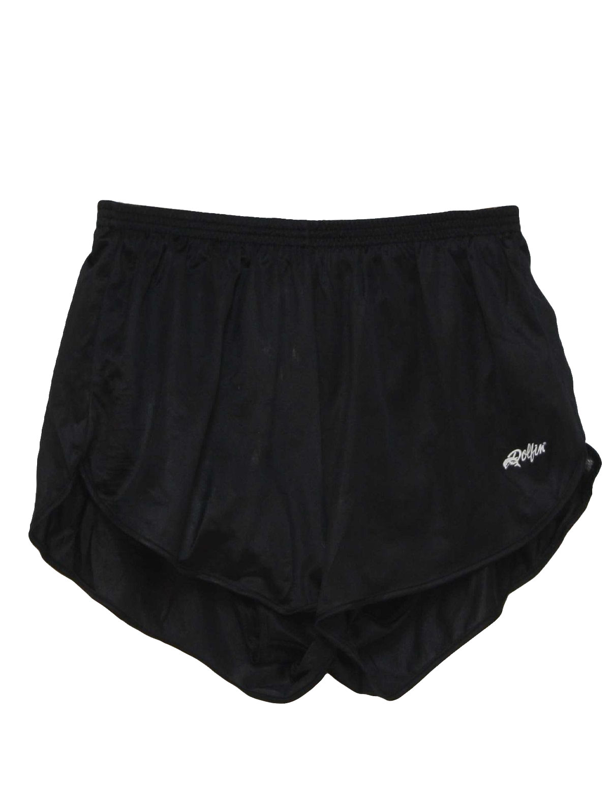 Vintage 1980's Shorts: 80s -Dolfin- Mens black nylon brief lined ...