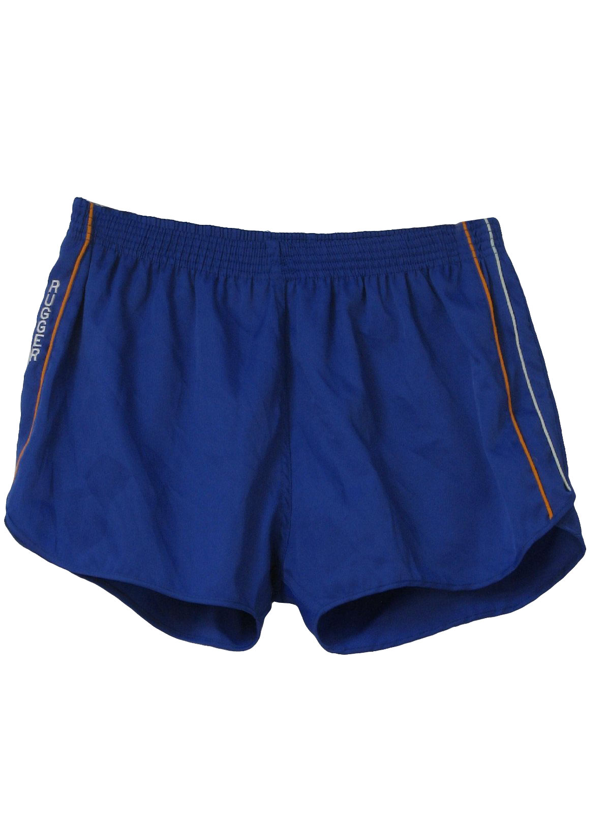 Eighties Vintage Shorts: 80s -Gant- Mens blue nylon high elastic waist ...