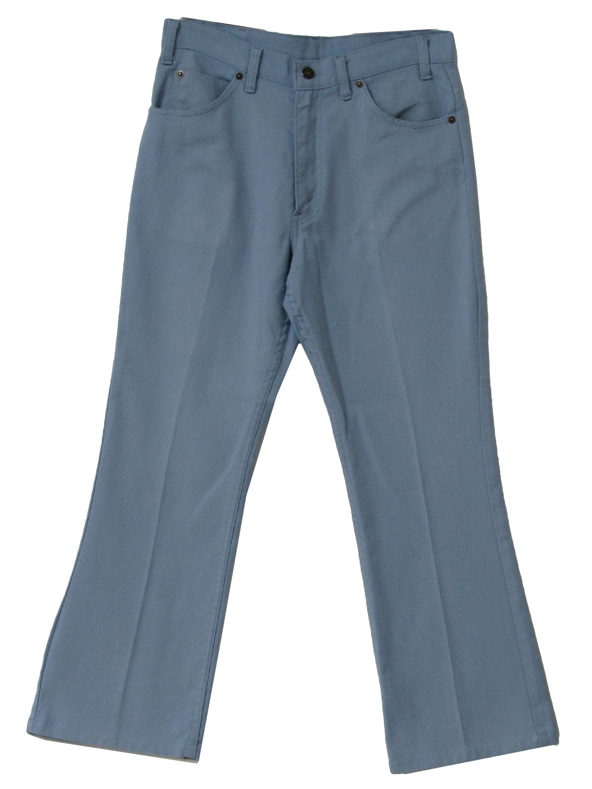 70s Retro Flared Pants / Flares: 70s -Levis Sta Prest- Mens pale blue ...