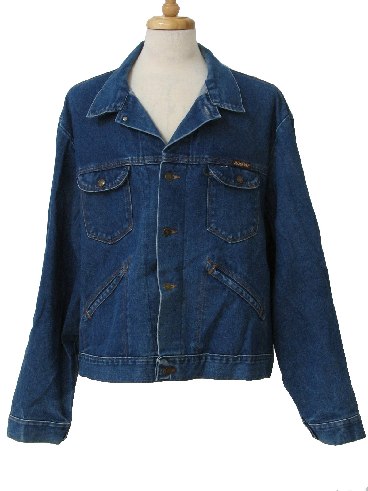 1980s Vintage Jacket: 80s -Sedgefield- Mens faded blue cotton denim ...