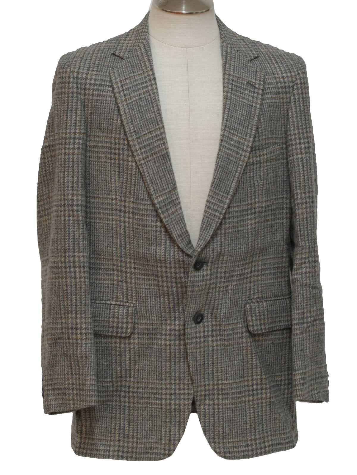 1980's Retro Jacket: 80s -La Mar Clothes- Mens gray, tan, beige, brown ...