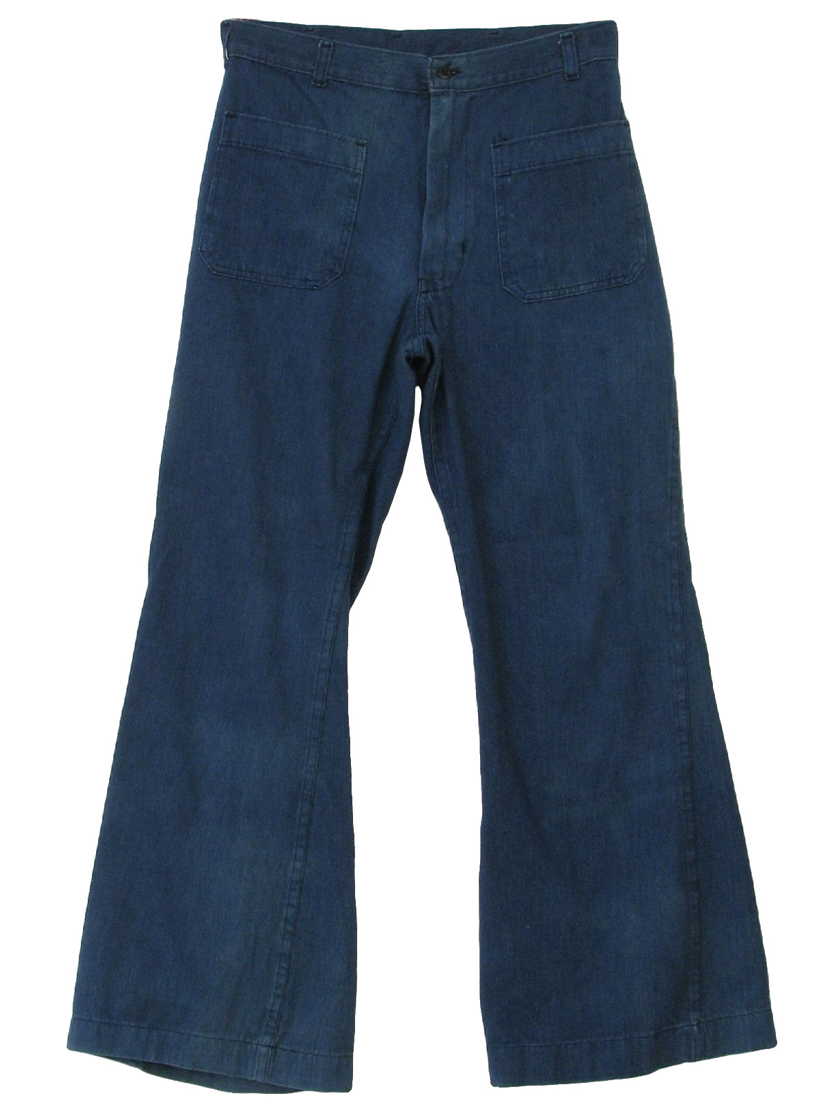 1970's Retro Bellbottom Pants: 70s -Wilsew Inc.- Mens denim blue ...