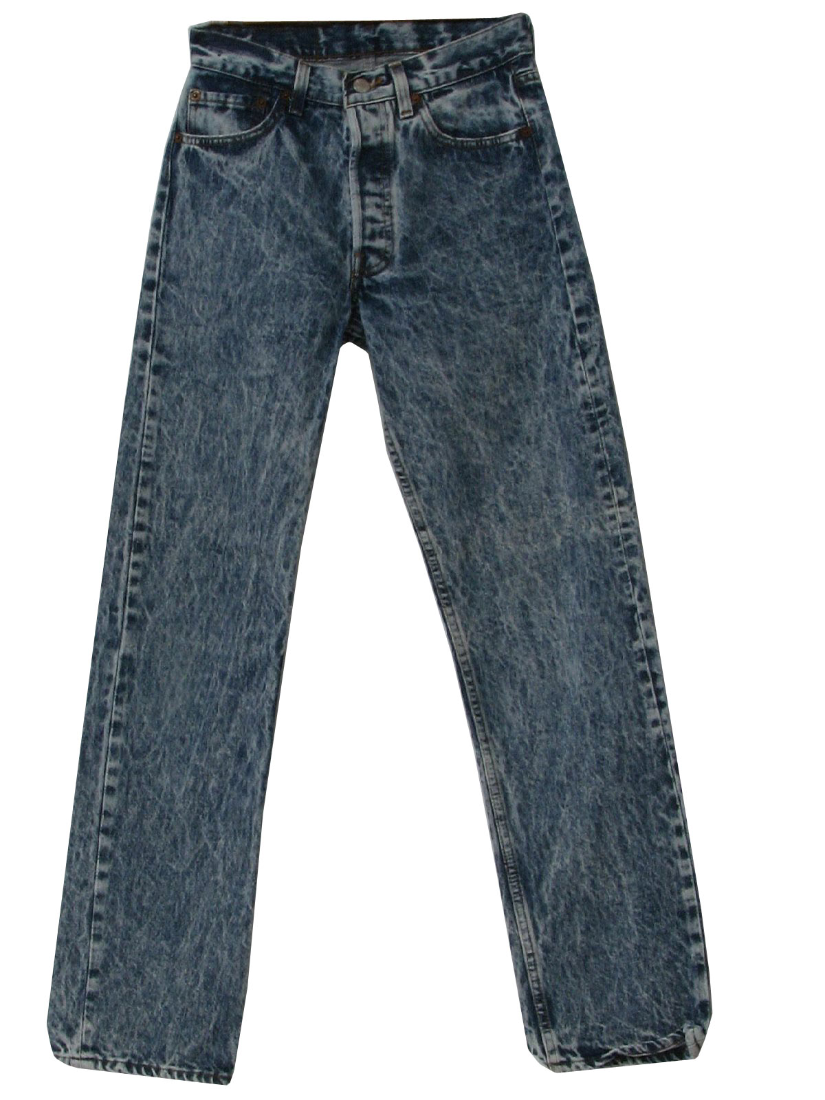 Vintage Levis 501 1980s Pants: 80s -Levis 501- Mens blue acid wash ...