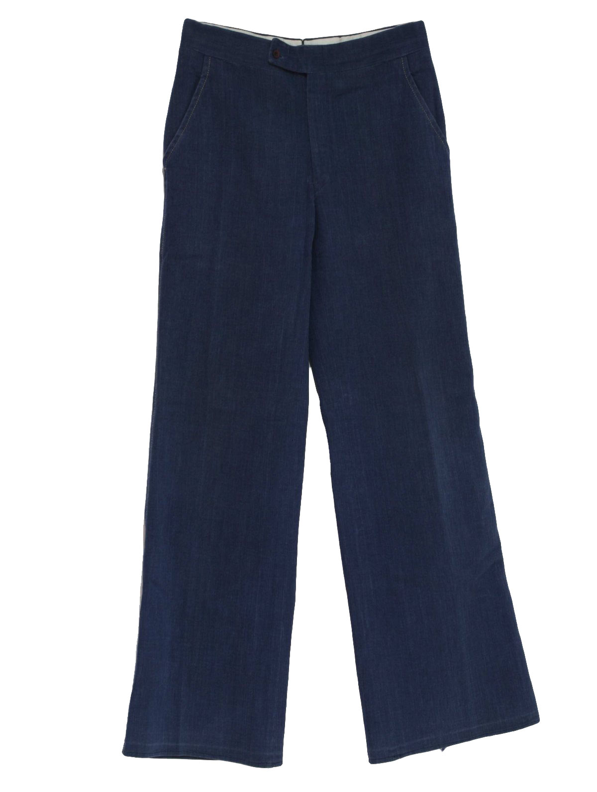 Retro 70's Bellbottom Pants: 70s -No label- Mens blue denim chambray ...