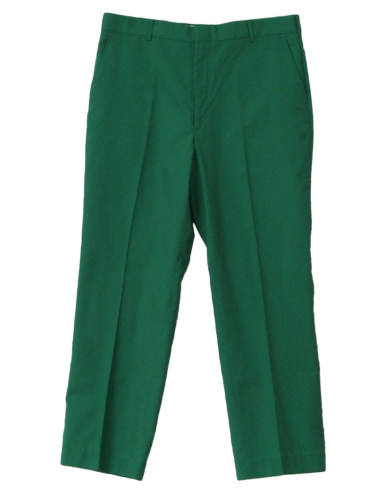 1970's Vintage Pants: 70s -No label- Mens Leprechaun green solid ...