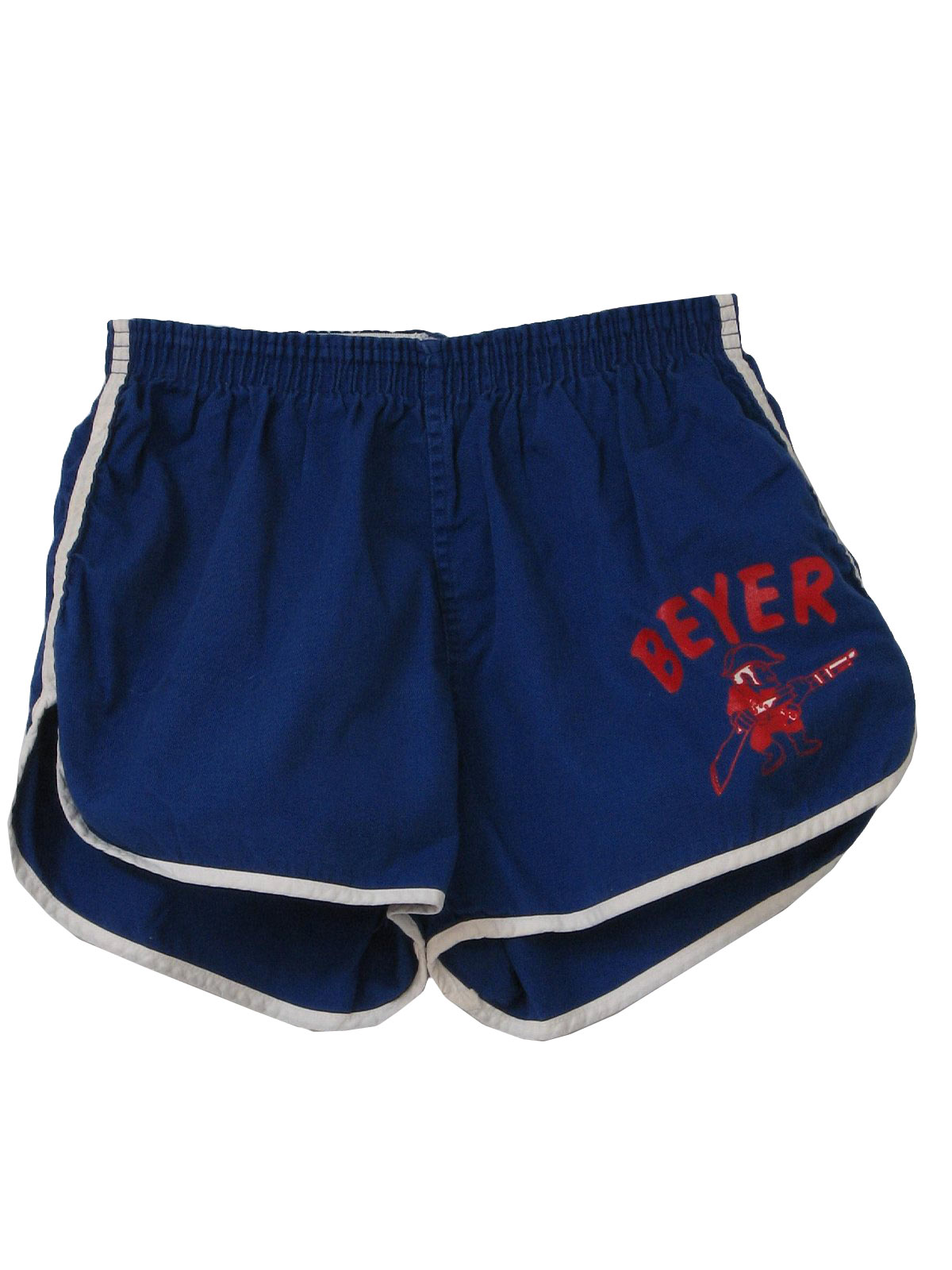 1970's Vintage Champion Shorts: 70s -Champion- Mens blue, red and white side seam and hem stripe ...