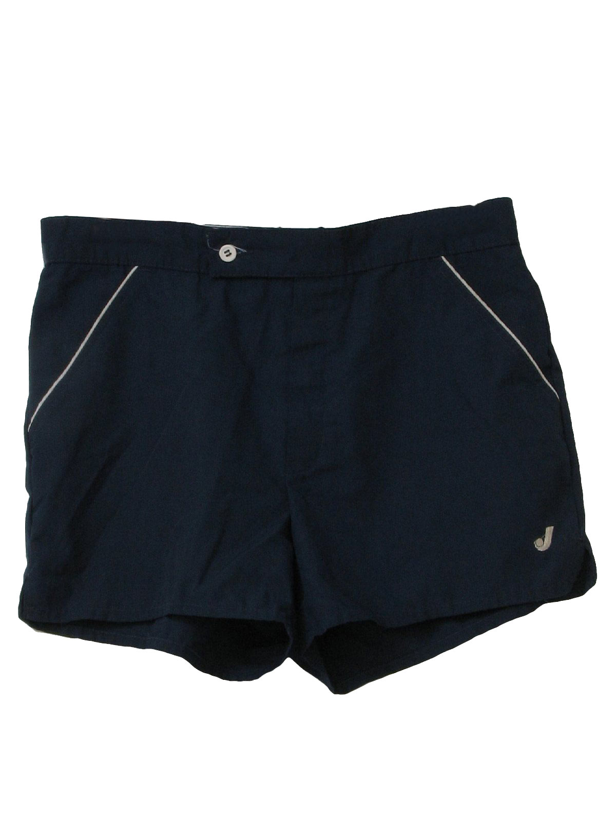 1970's Vintage Jantzen Shorts: 70s -Jantzen- Mens dark blue polyester ...