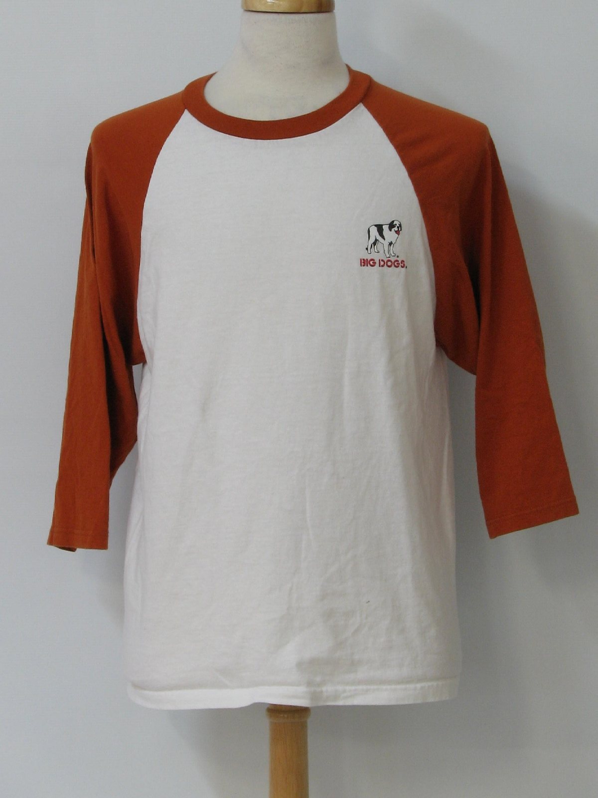 1990's Retro T Shirt: 90s -Anvil- Mens white, rust, black