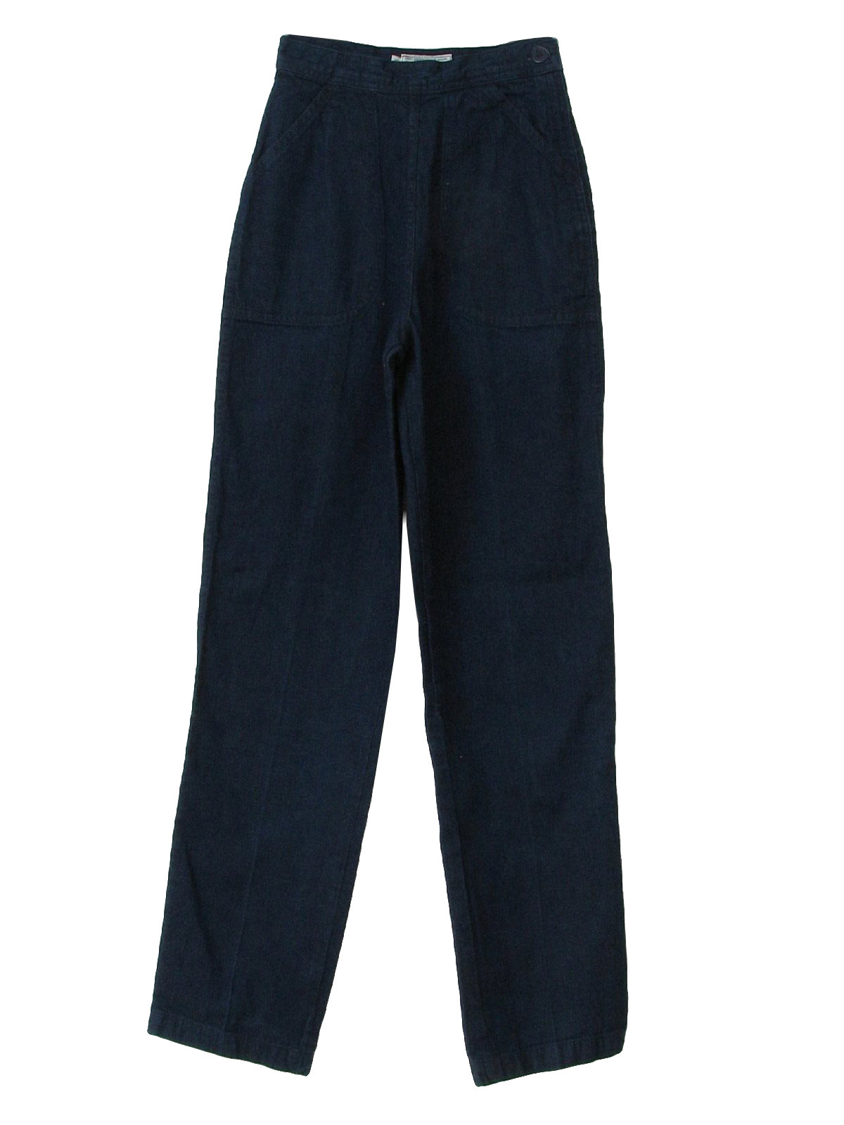 Vintage 1980's Pants: 80s -Chico Pants- Womens dark blue cotton denim ...