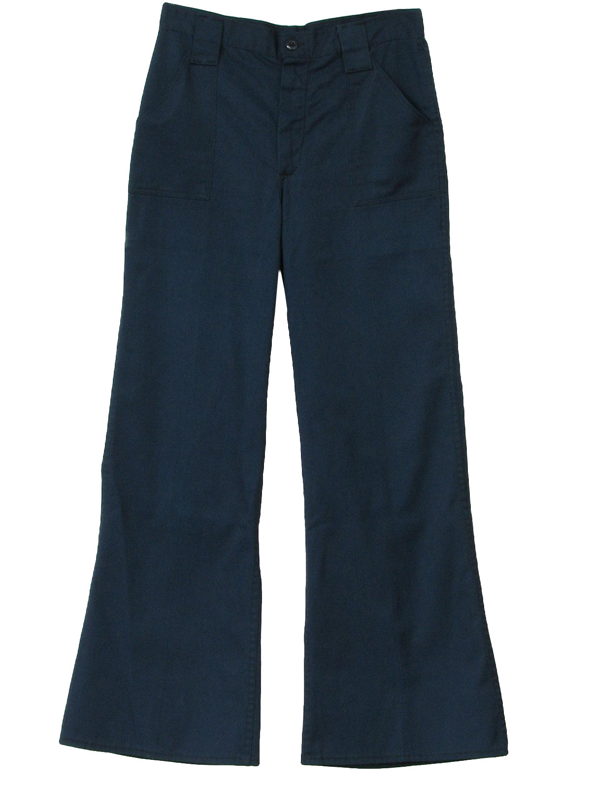 Vintage 1970's Bellbottom Pants: 70s -Sweet Orr- Mens dark blue cotton ...