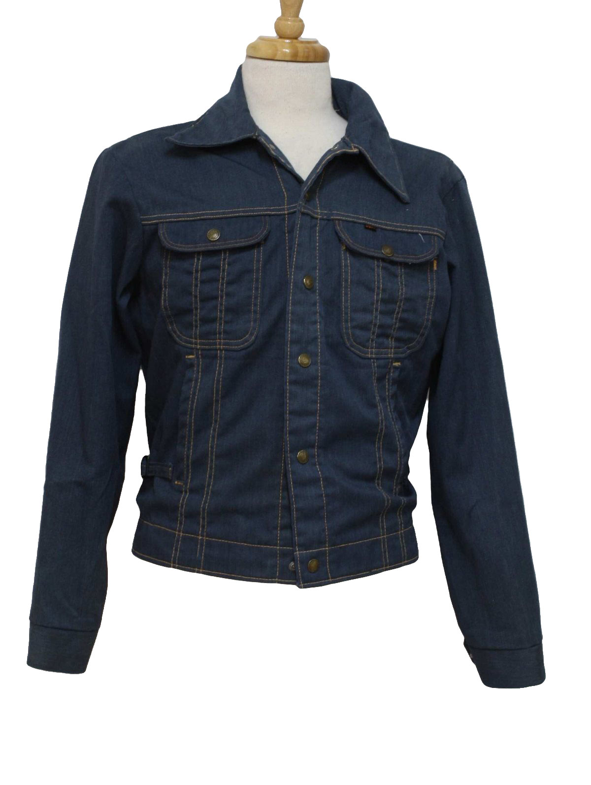 Key Imperial 1970s Vintage Jacket: 70s -Key Imperial- Mens blue cotton ...