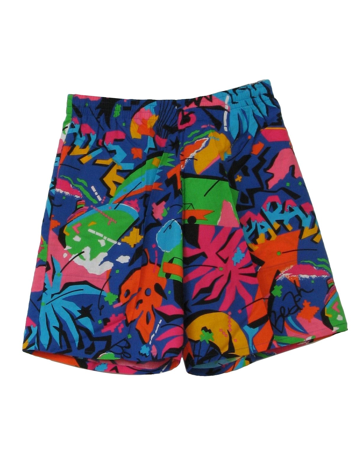 Woolrich leaf-print cotton deck shorts - Blue