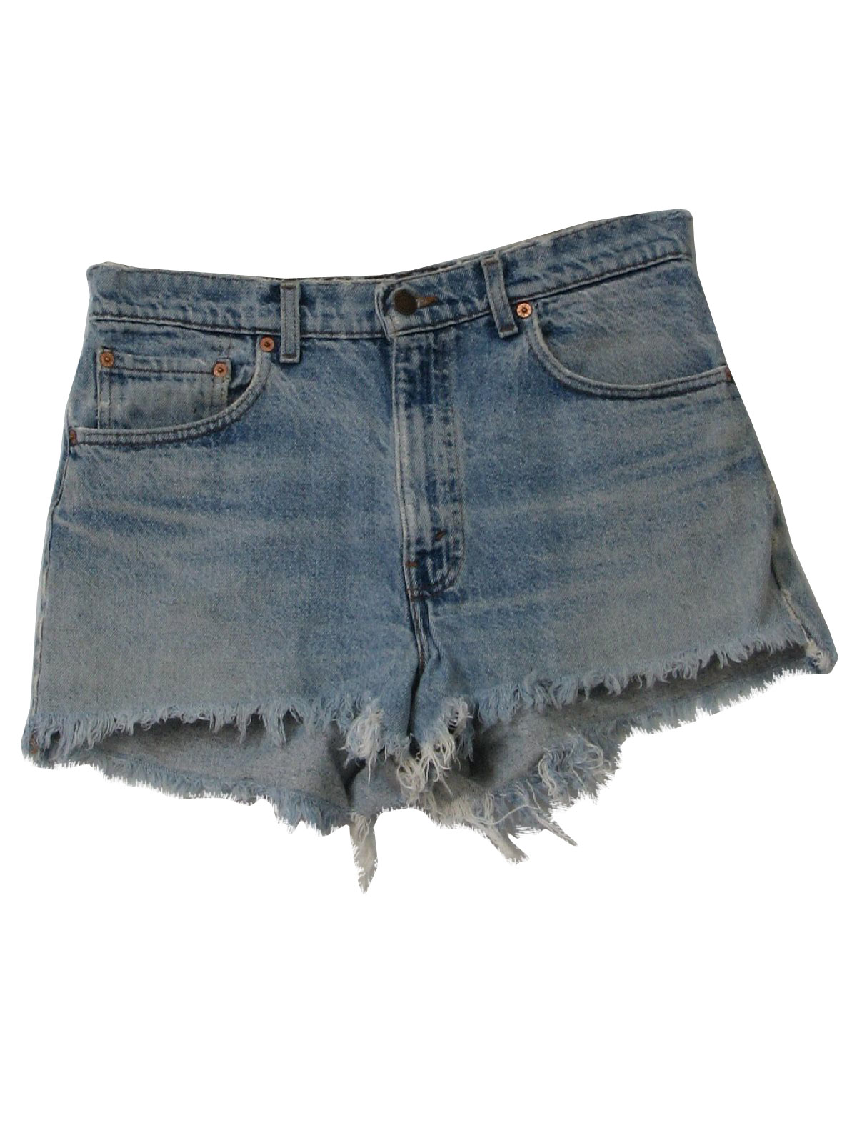 mens 80s jean shorts