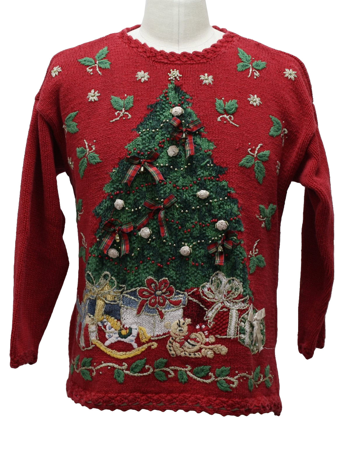 Ugly Christmas Sweater: -Heirloom Collectibles- Unisex red background ...