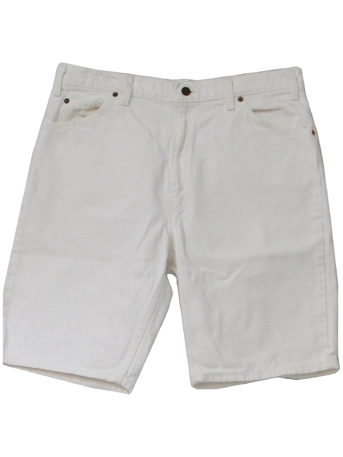 Levis 1990s Vintage Shorts: 90s -Levis- Mens cristp white cotton denim ...