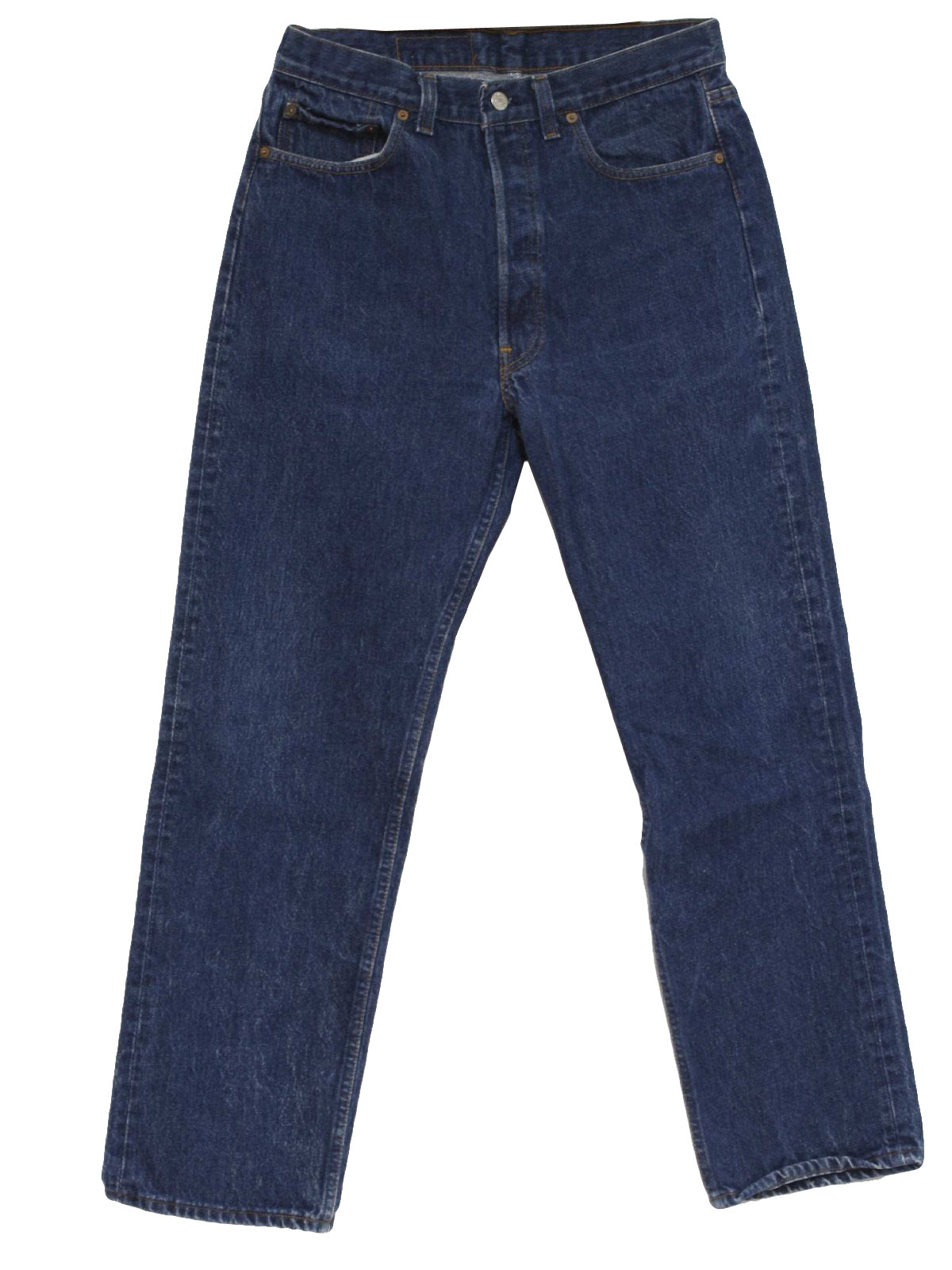 1990's Retro Pants: 90s -Levis- Mens dark blue colored denim cotton ...