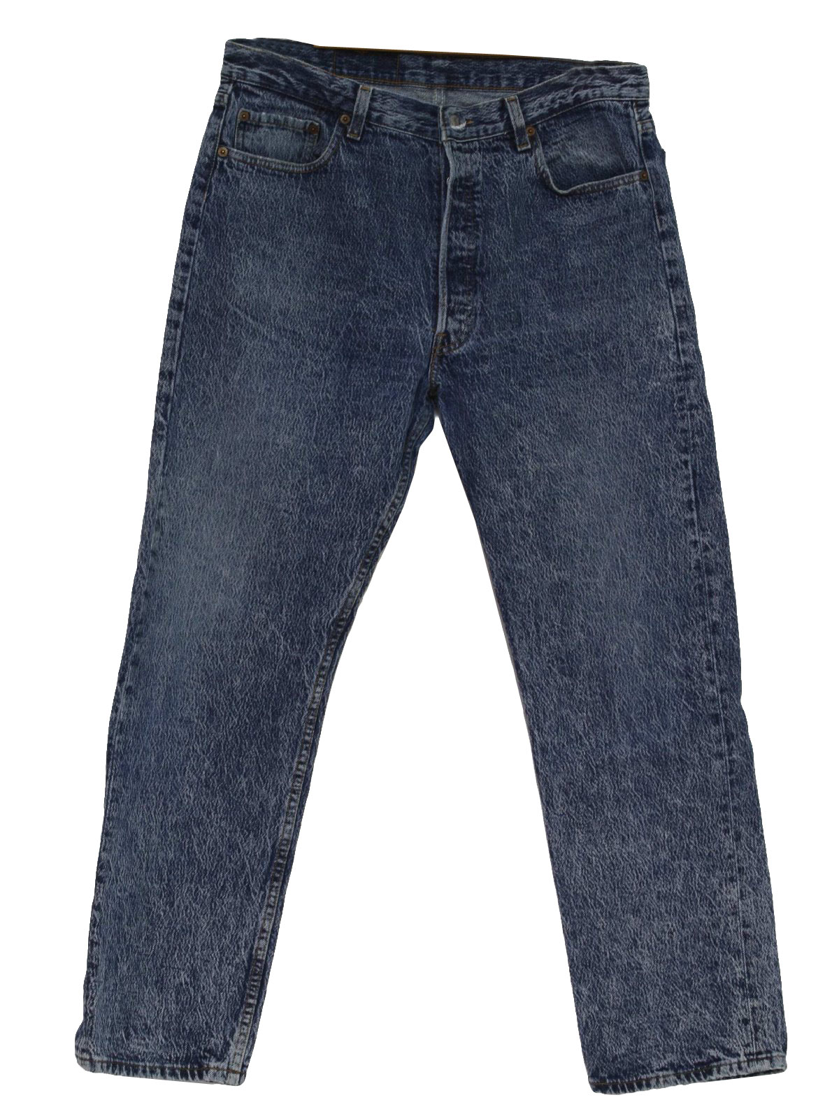 Vintage 80s Pants: 80s -Levis- Mens dark blue acid washed cotton denim ...