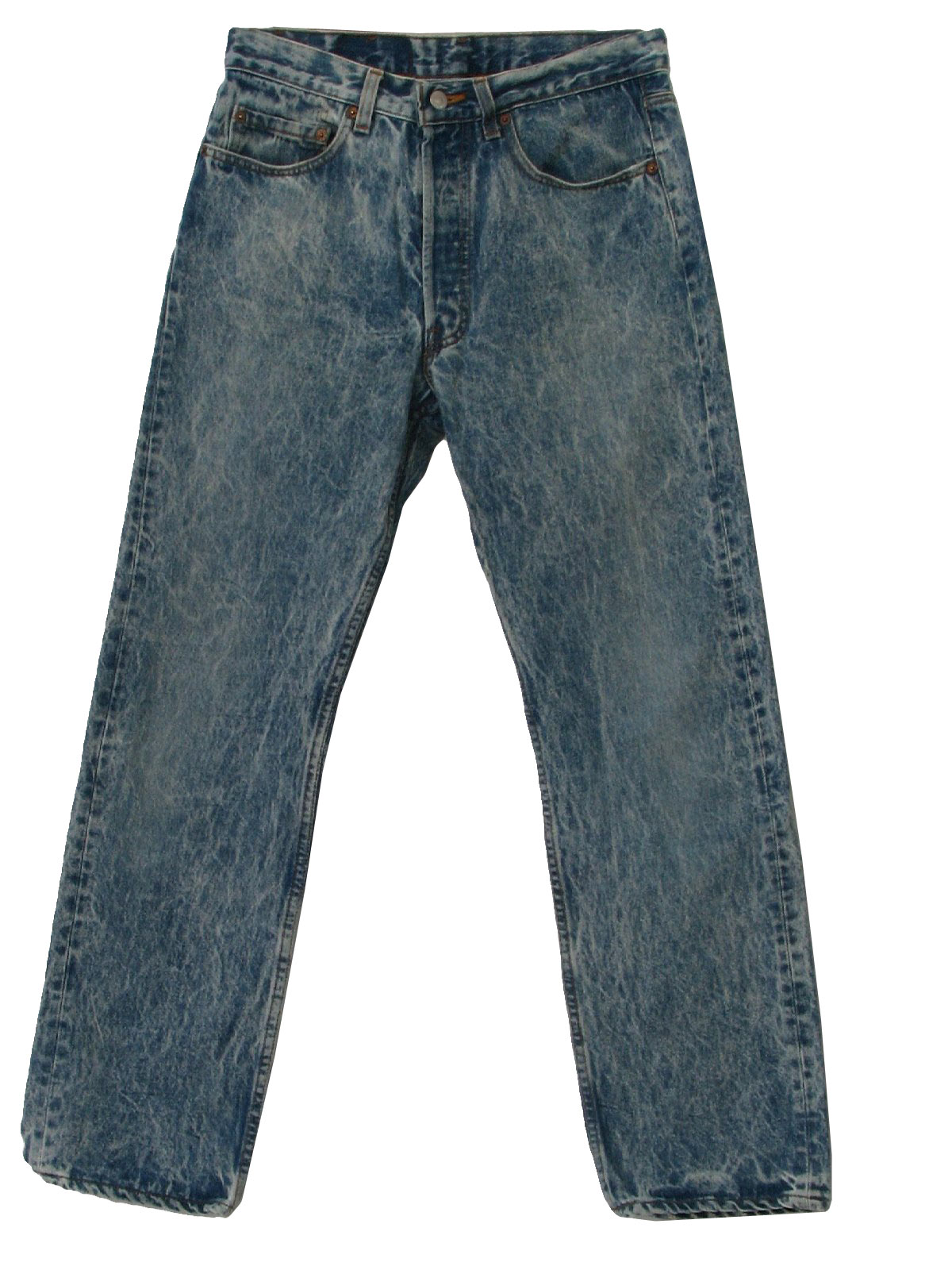 Retro 80's Pants: 80s -Levis- Mens blue acid washed cotton denim ...