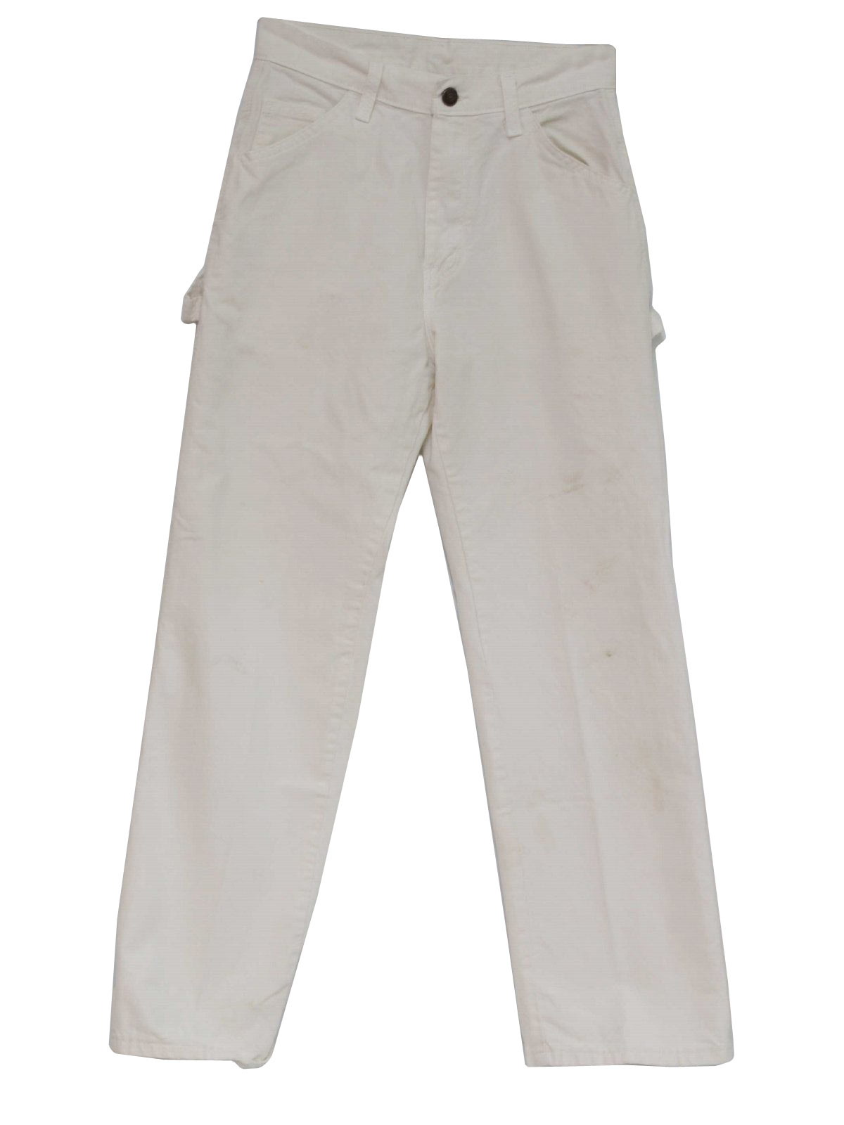 Dickies 1980s Vintage Pants: 80s -Dickies- Mens white straight leg ...