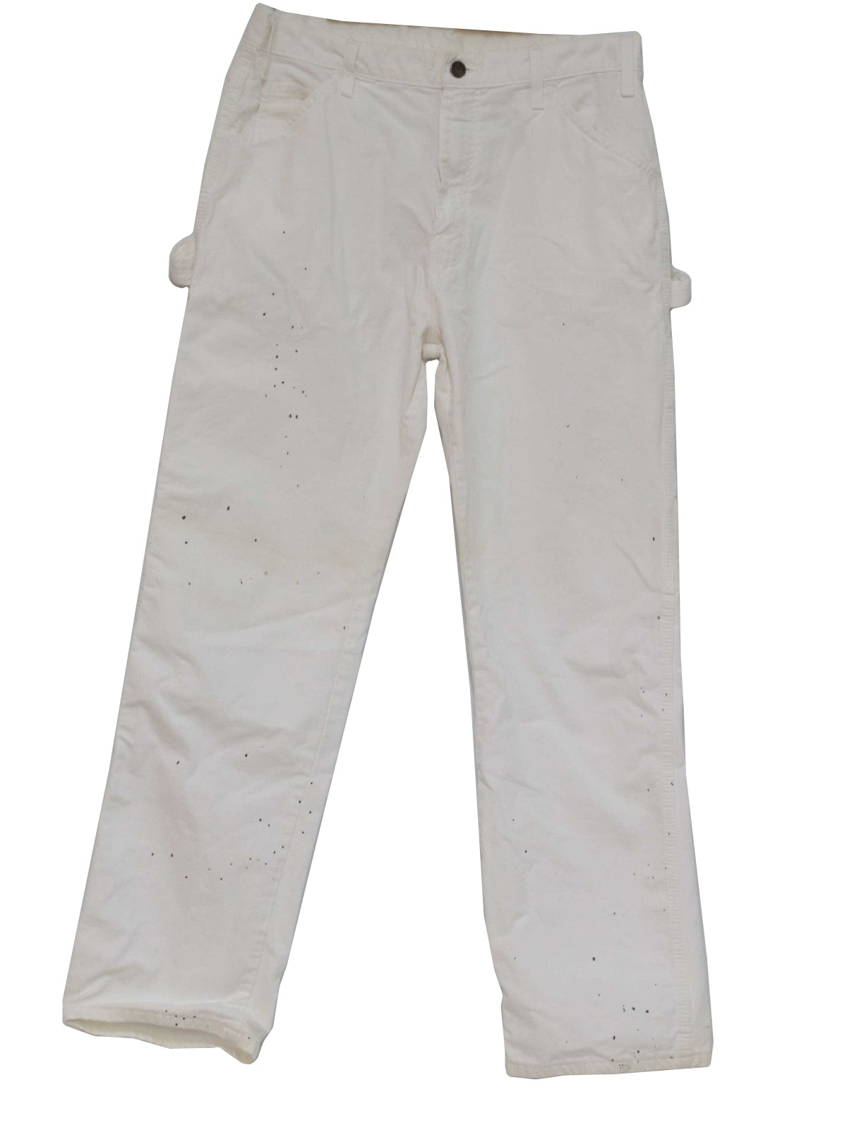 Retro Eighties Pants: 80s -Dickies- Mens white straight leg relaxed fit ...