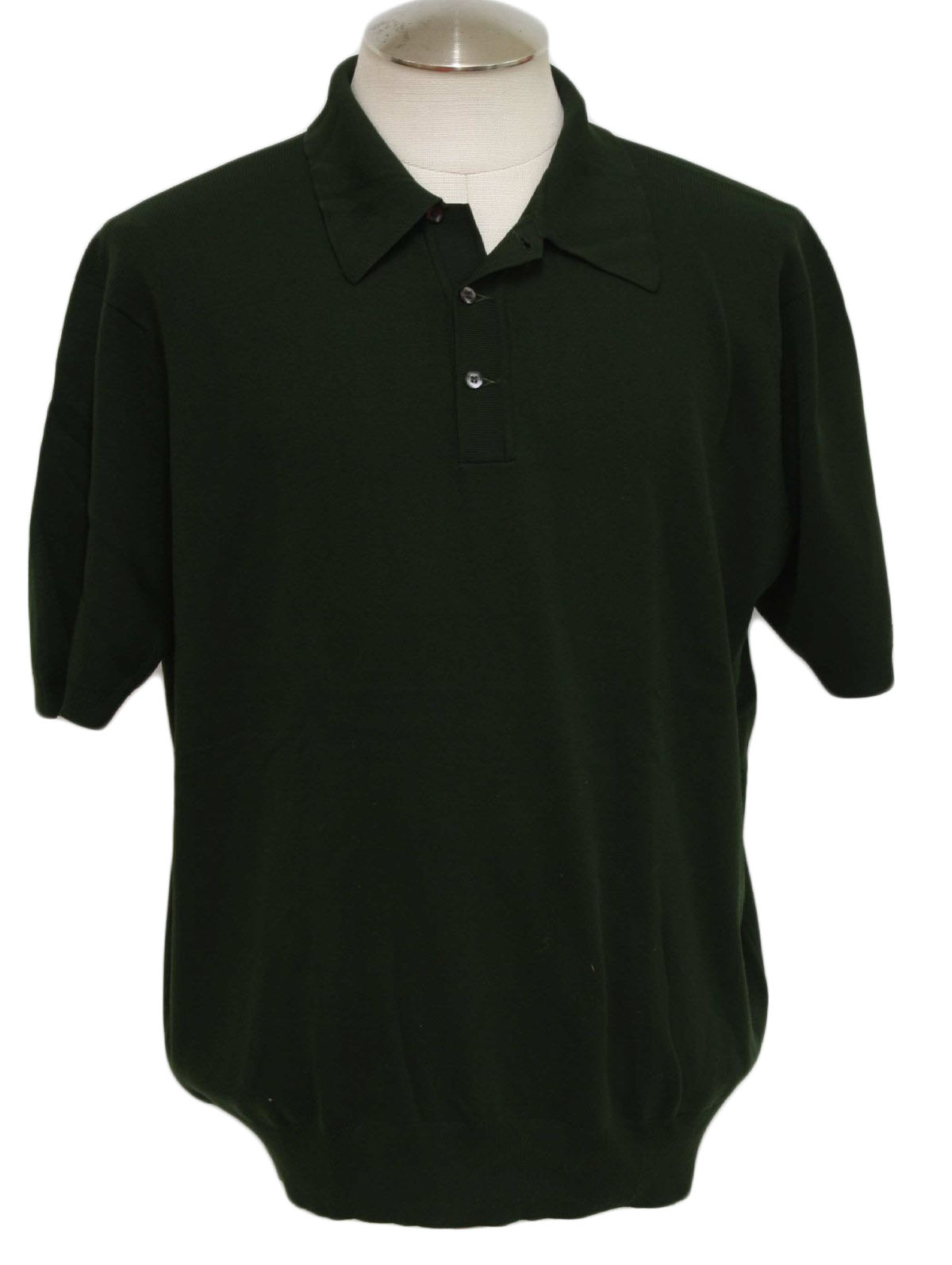 Puritan 60's Vintage Knit Shirt: 60s -Puritan- Mens deep green ban-lon ...
