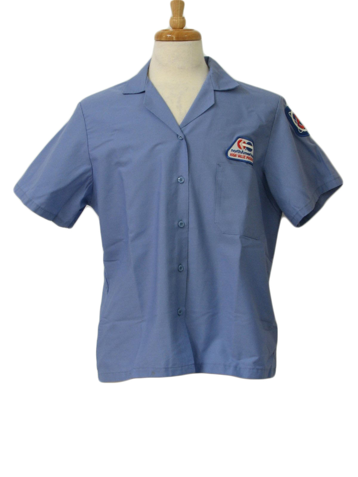 Retro Eighties Shirt: 80s -Red Kap- Mens light blue short sleeve cotton ...