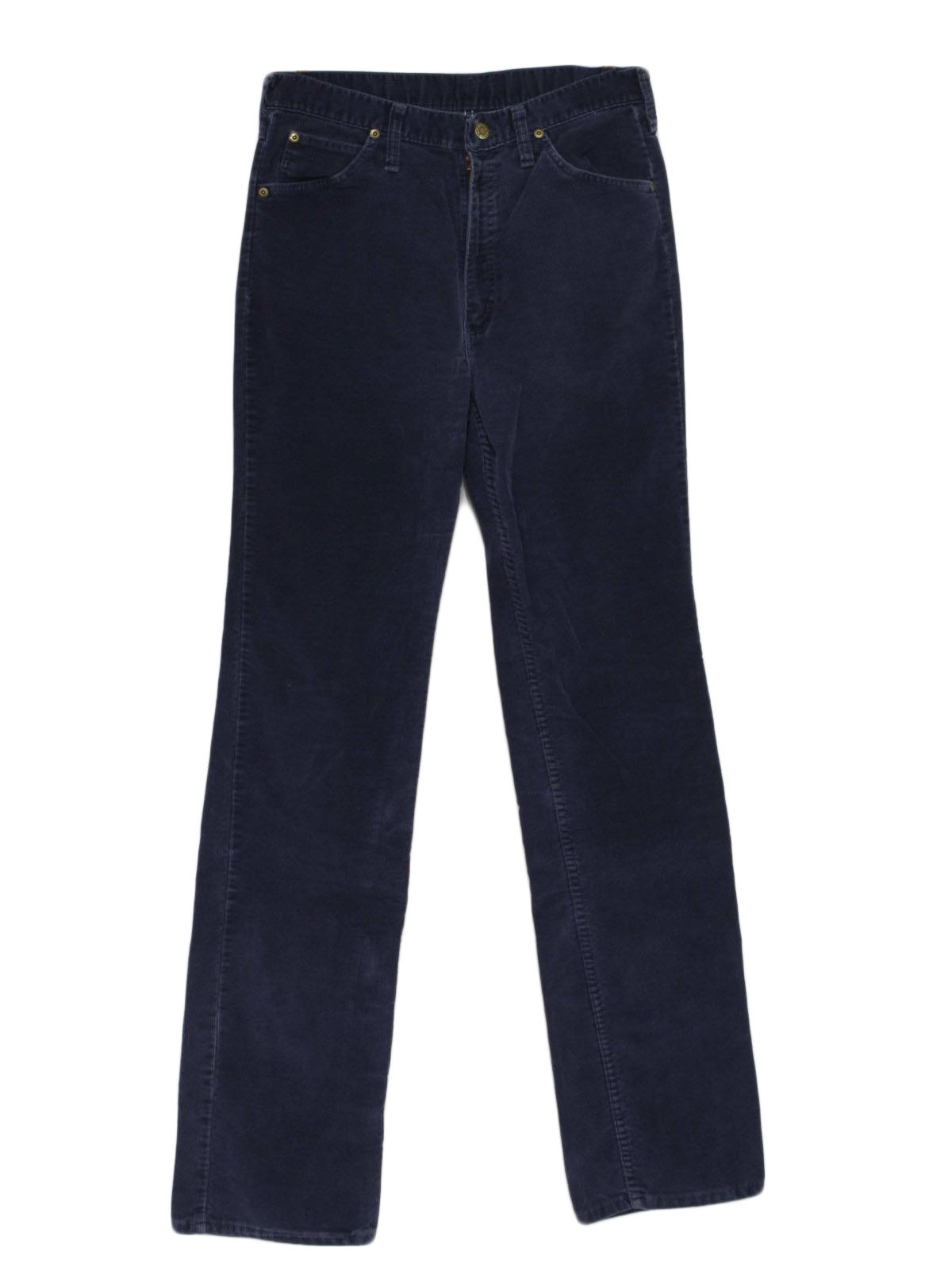 1980's Vintage Wrangler Pants: 80s -Wrangler- Mens navy blue cotton ...