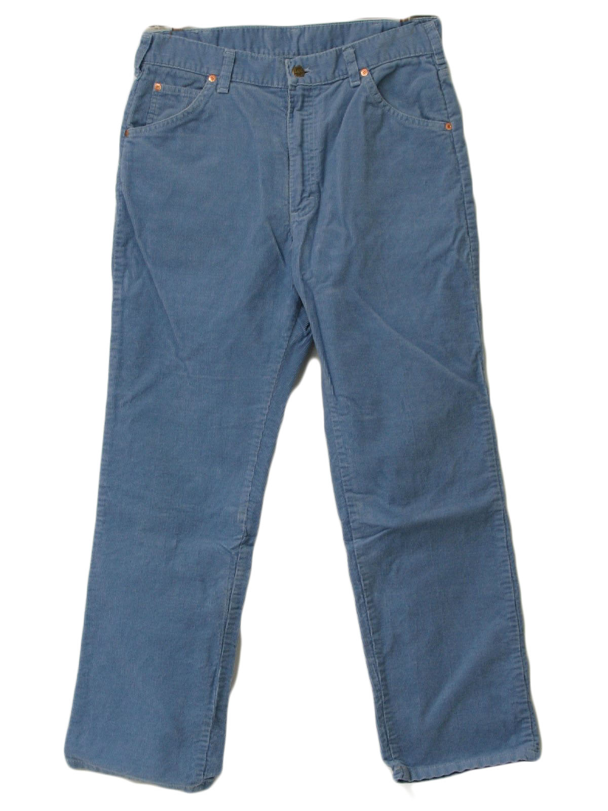 Vintage Lee 1980s Pants: 80s -Lee- Mens baby blue cotton corduroy jeans ...