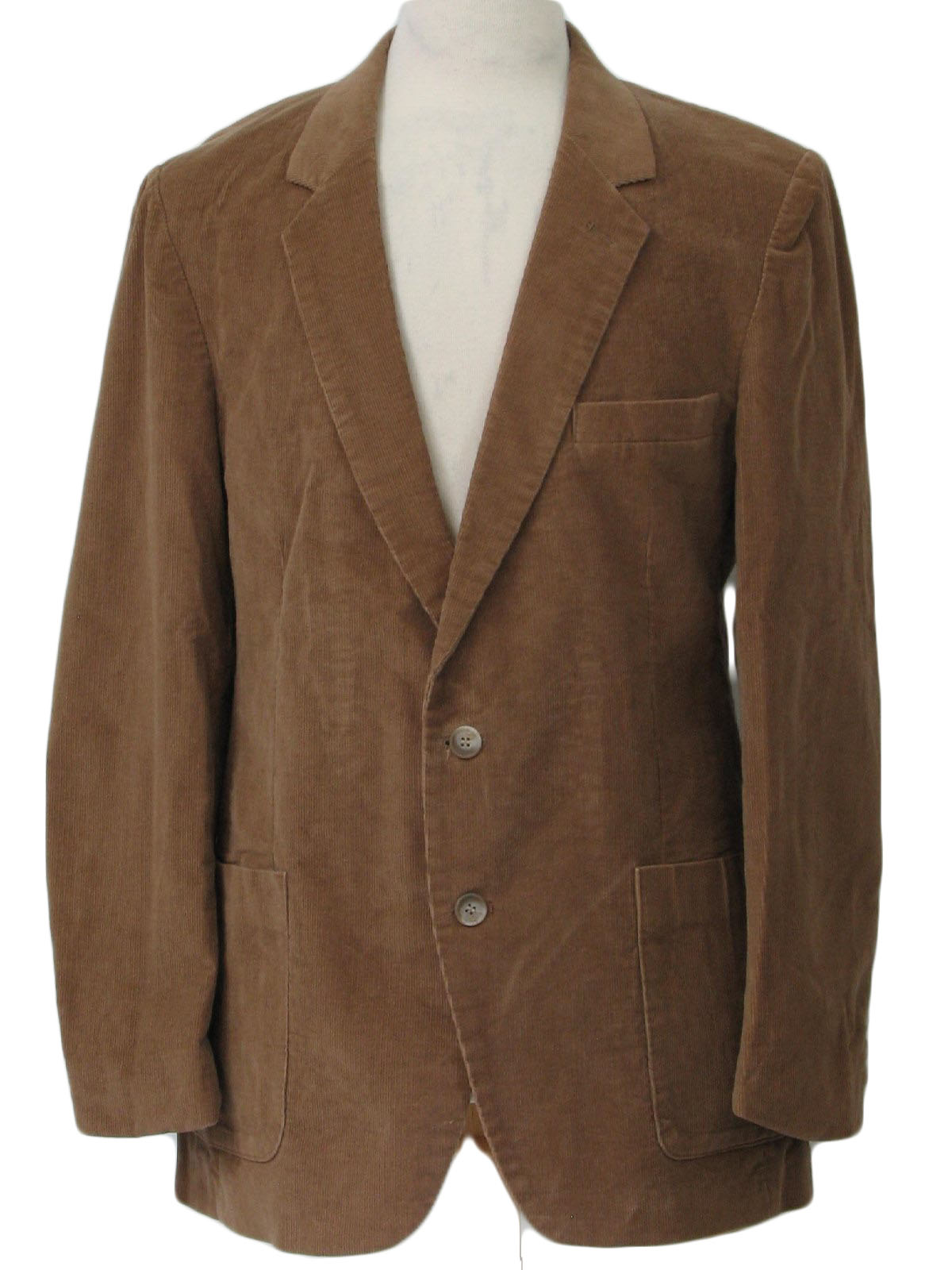 Retro 1970s Jacket: 70s -No Label- Mens light brown corduroy blazer ...