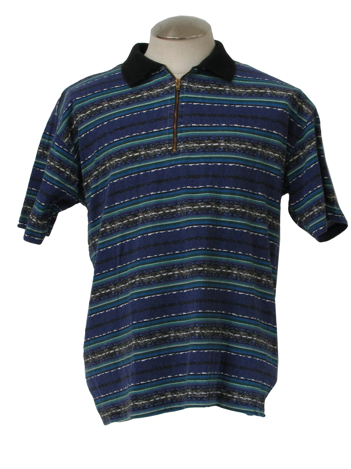 1990s Tomato Shirt 90s Tomato Mens shaded blue green white