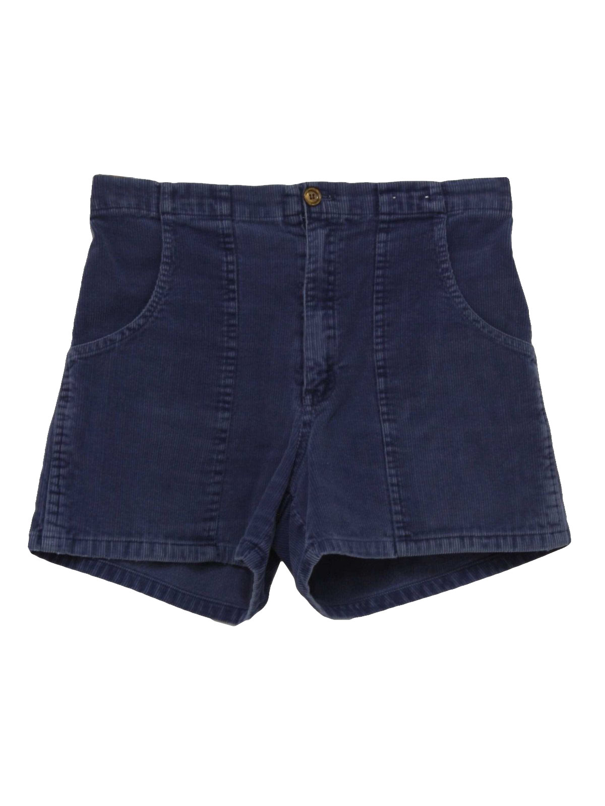 Vintage 1980's Shorts: 80s -Weeds- Mens dusty dark blue cotton corduroy ...