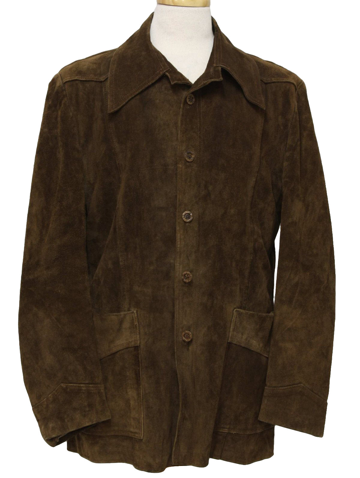 Vintage 1970's Leather Jacket: 70s -Made in Sweden- Mens brown suede ...