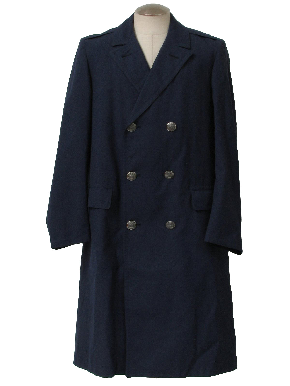 Sixties Vintage Jacket: 60s -No Label- Mens dusty blue wool twill US ...