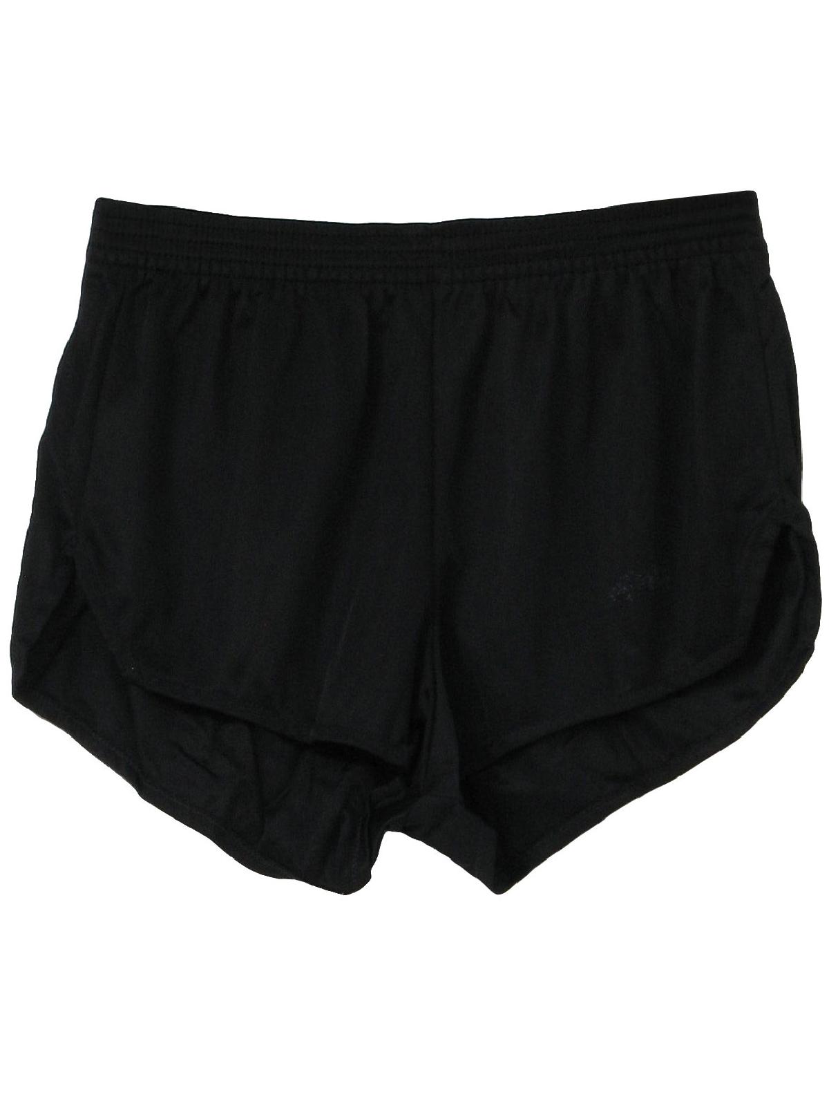 Retro 90's Shorts: 90s -Dolfin- Mens black nylon high elastic waist ...