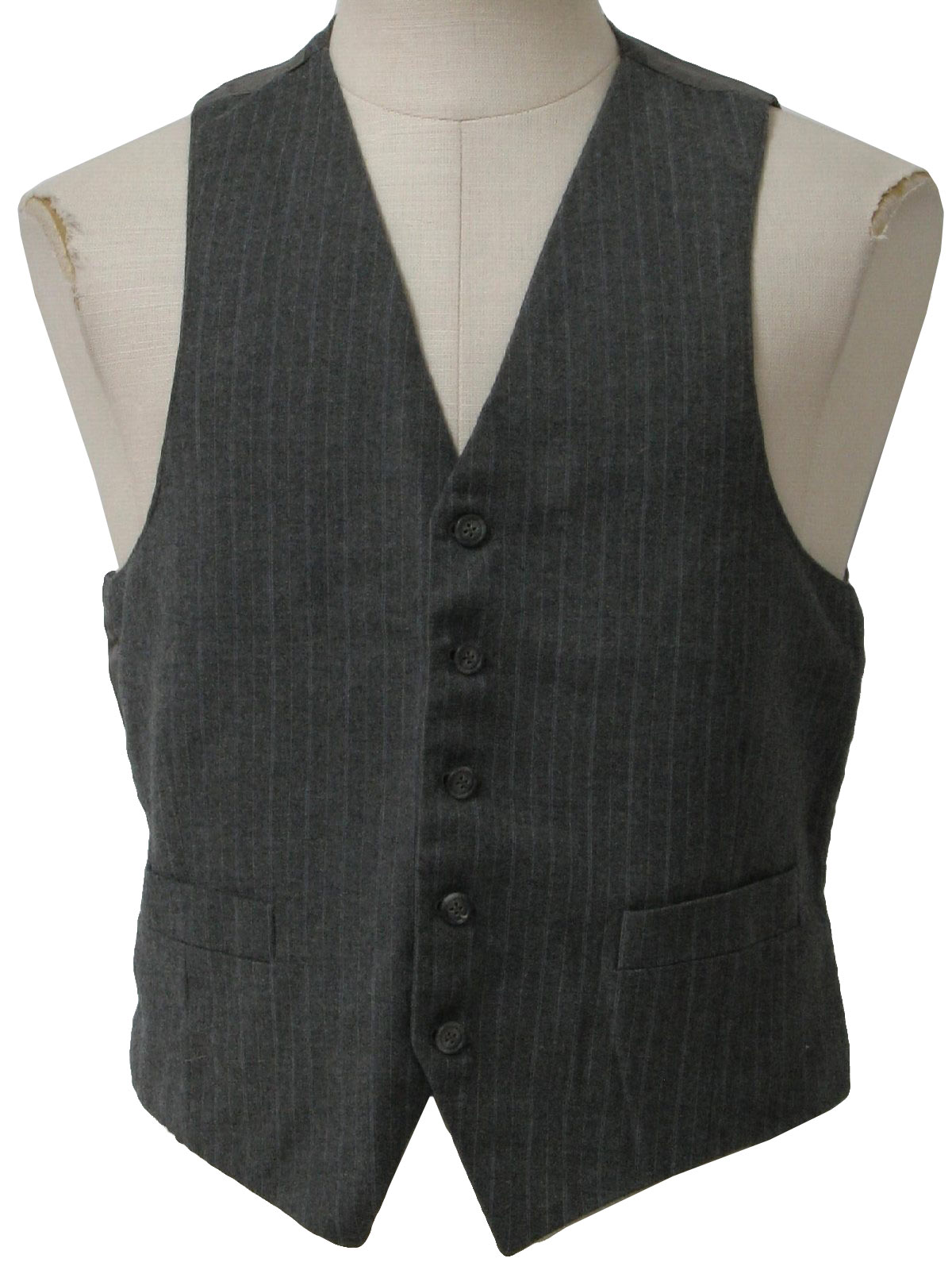 Vintage Missing Label 80's Suit: 80s -Missing Label- Mens charcoal grey ...
