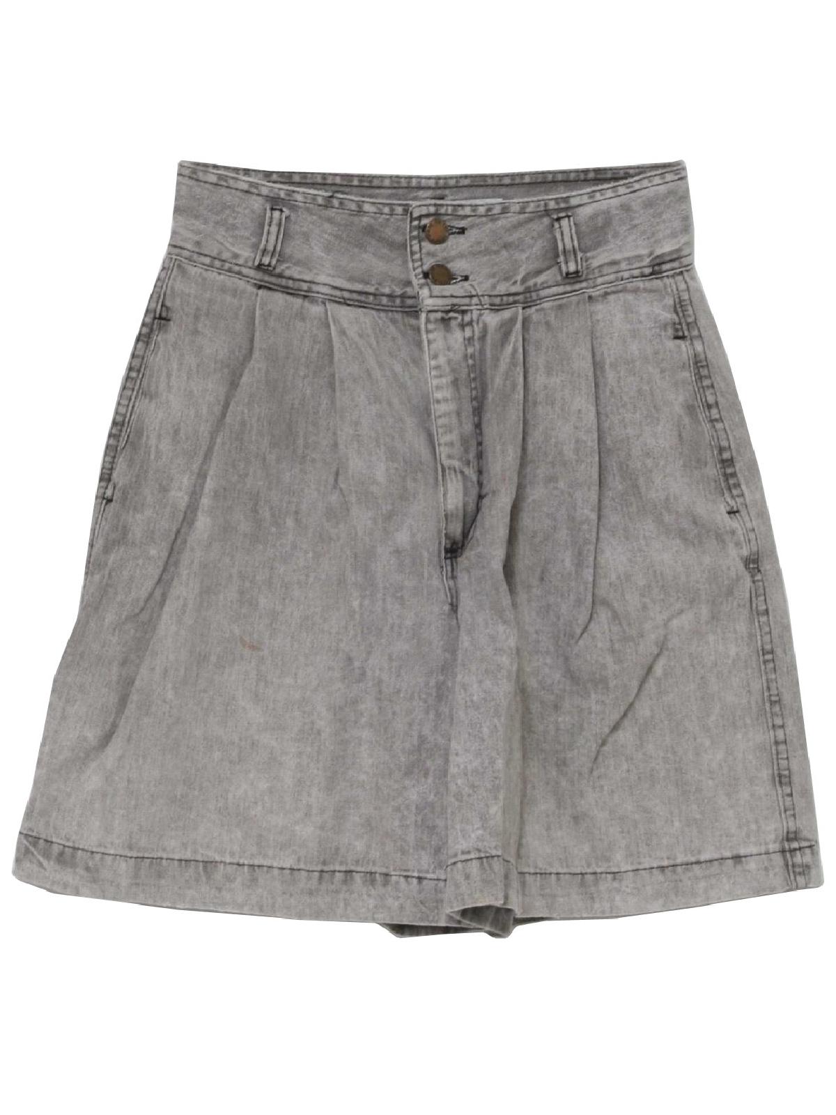 Vintage 1980's Shorts: 80s -Made in the Shade- Womens grey stone washed ...